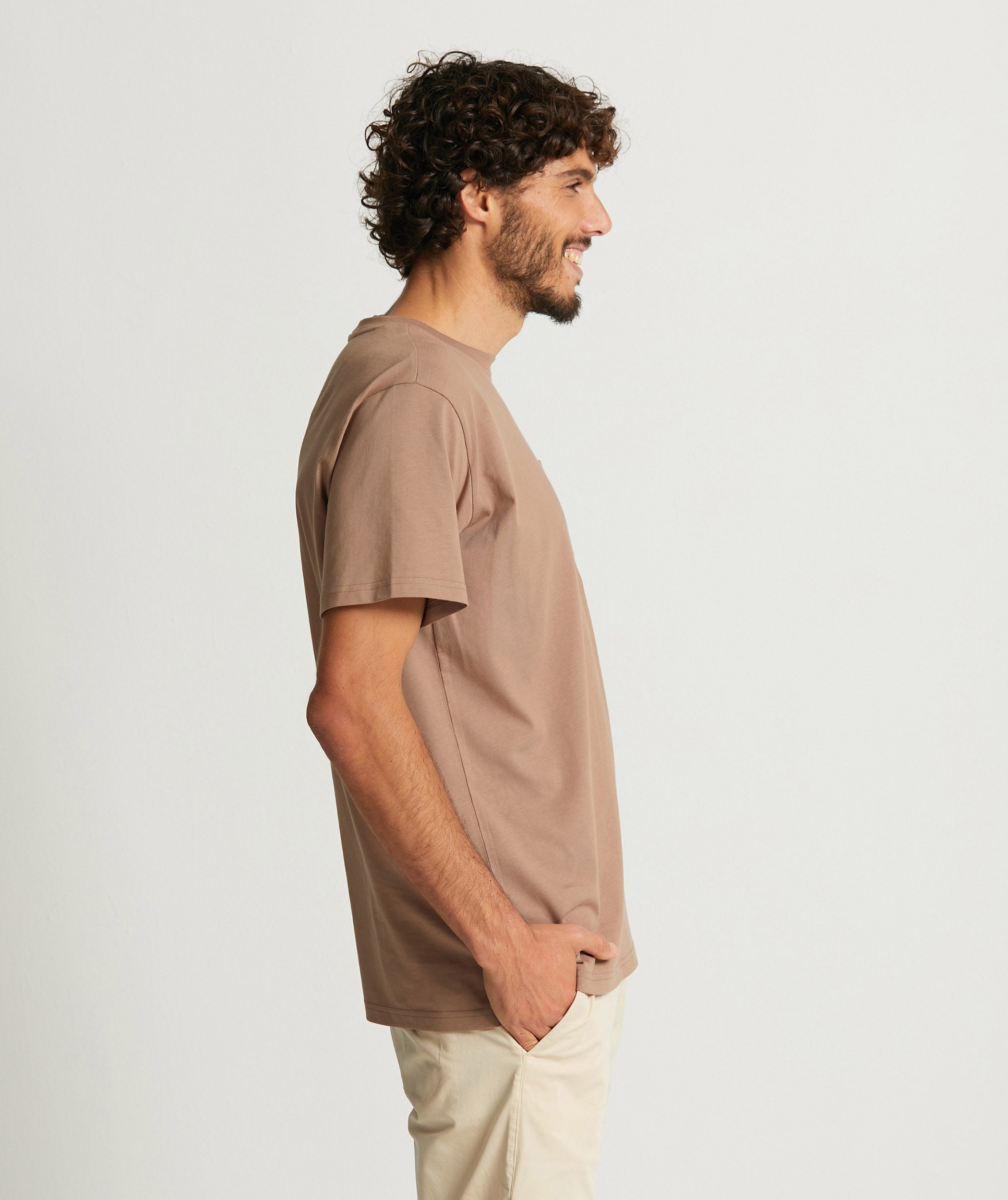 Mens Organic Cotton Pocket Tee - Portabella