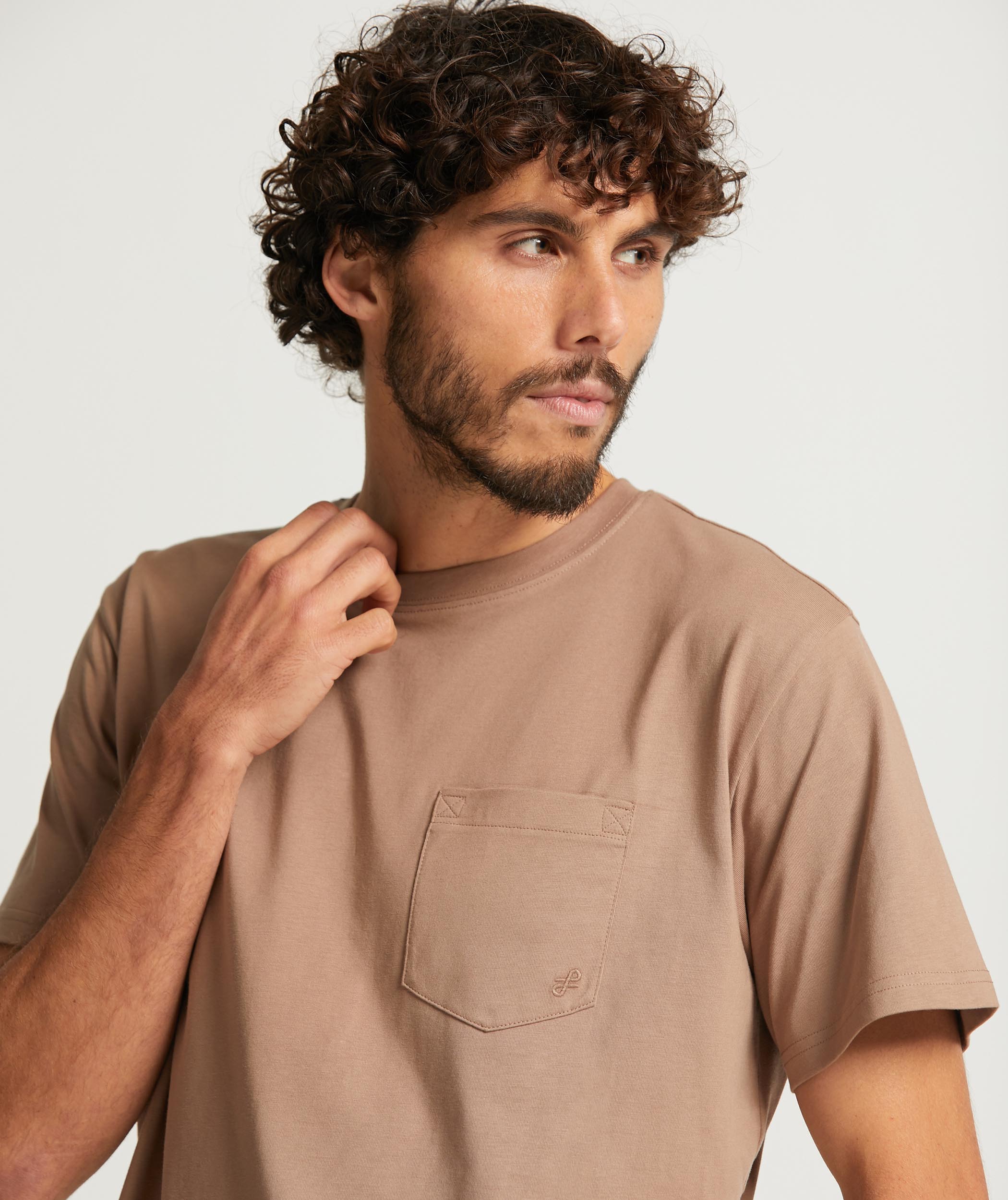 Mens Organic Cotton Pocket Tee - Portabella