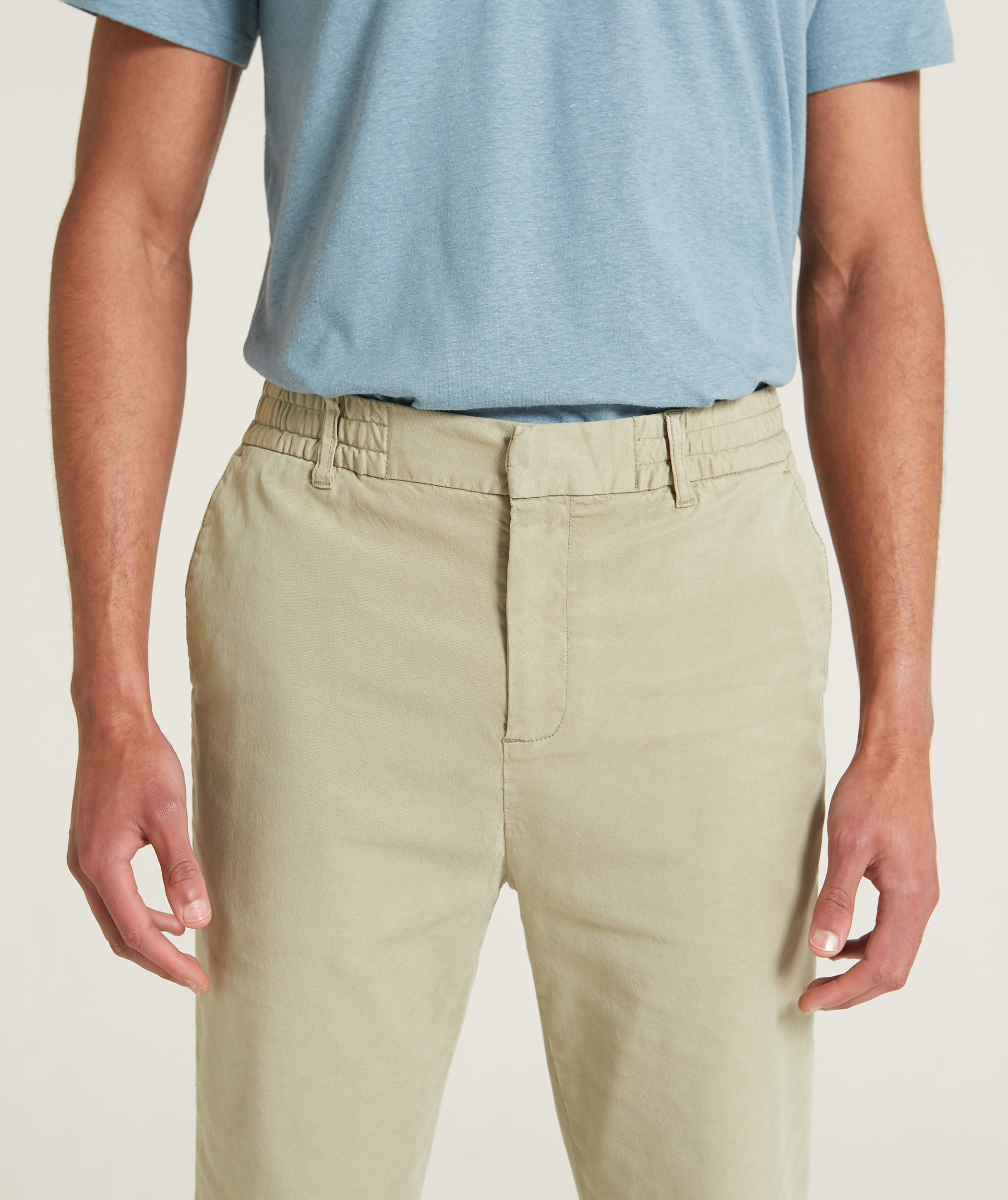 Mens Slim Tencel Blend Pants - Seafoam Green