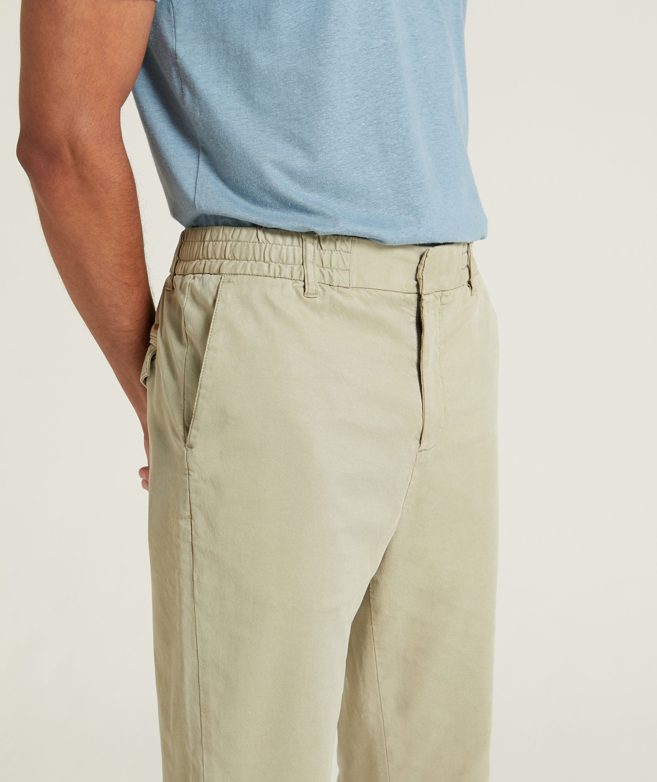 Mens Slim Tencel Blend Pants - Seafoam Green