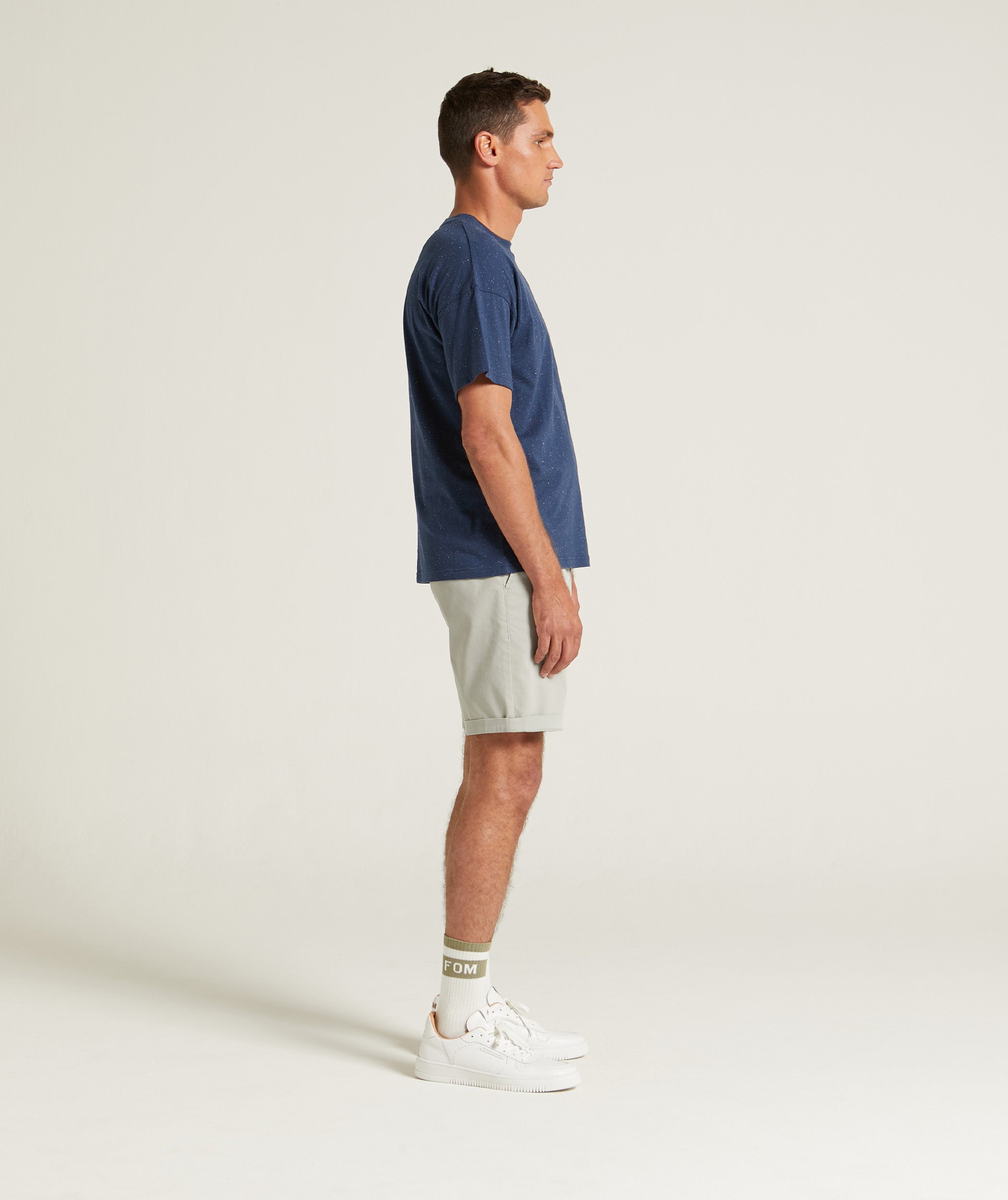 Mens Regular Fit Speckle Tee - Navy