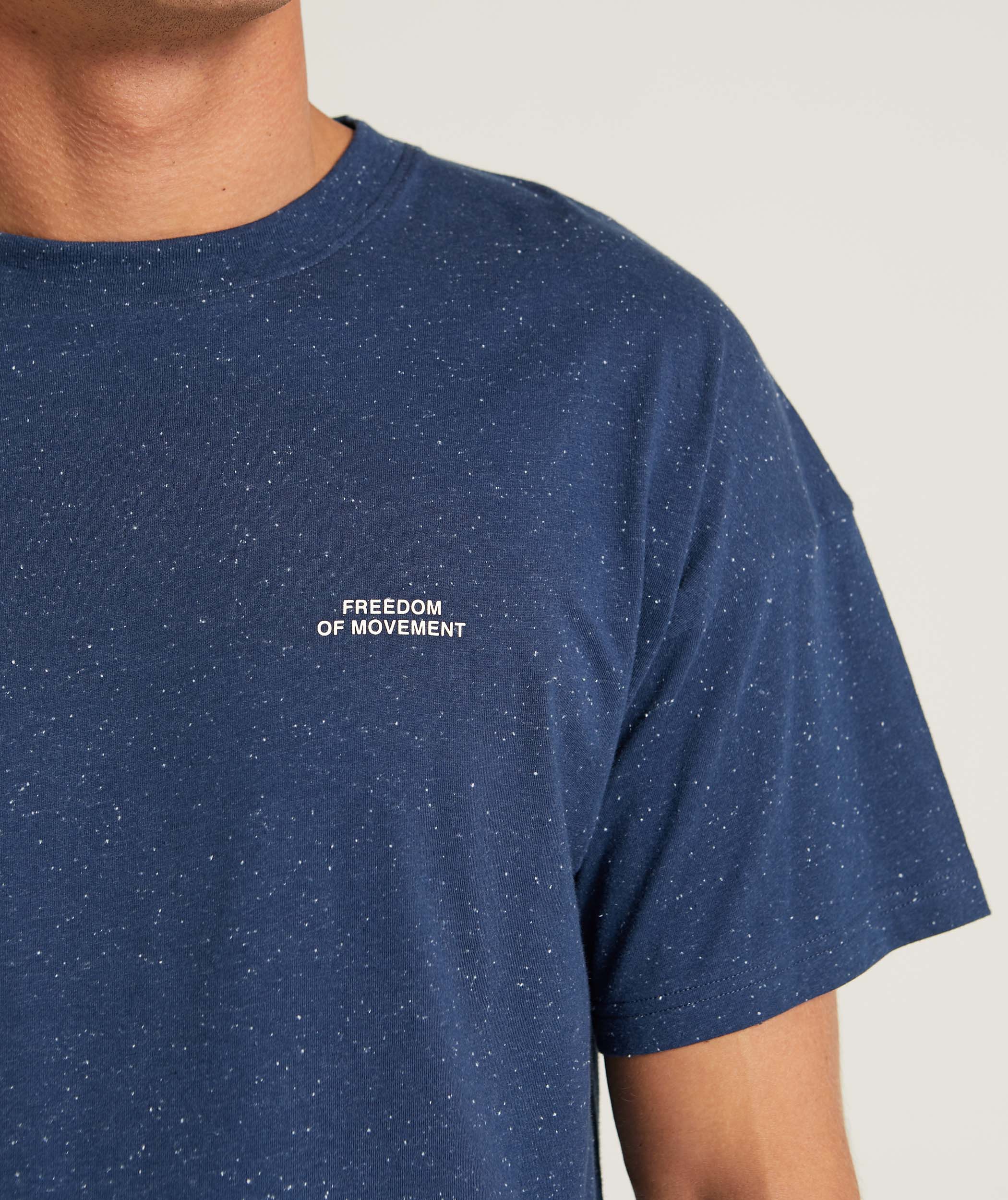 Mens Regular Fit Speckle Tee - Navy