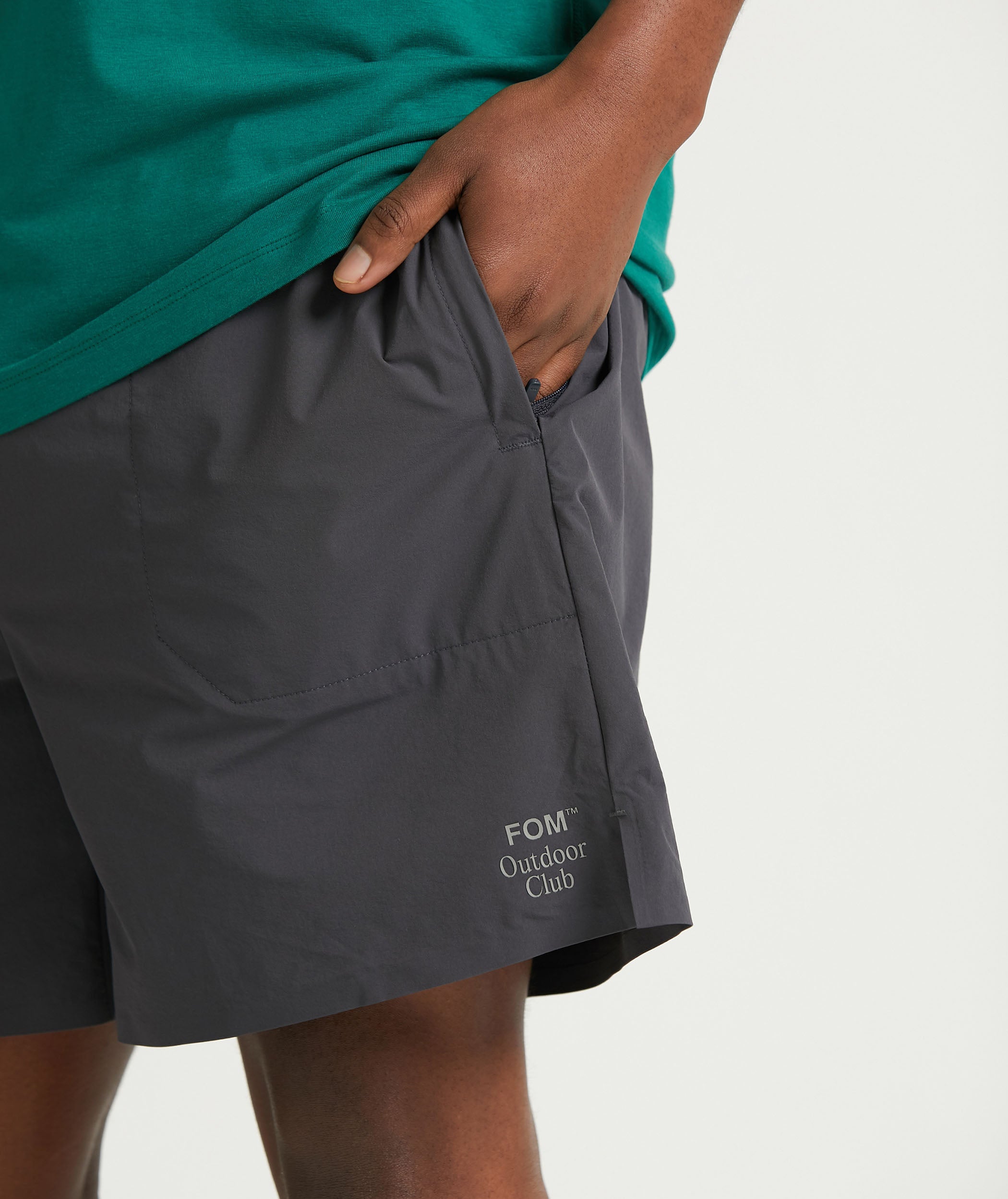 Mens Outdoor 4 Way Stretch Shorts - Slate Charcoal