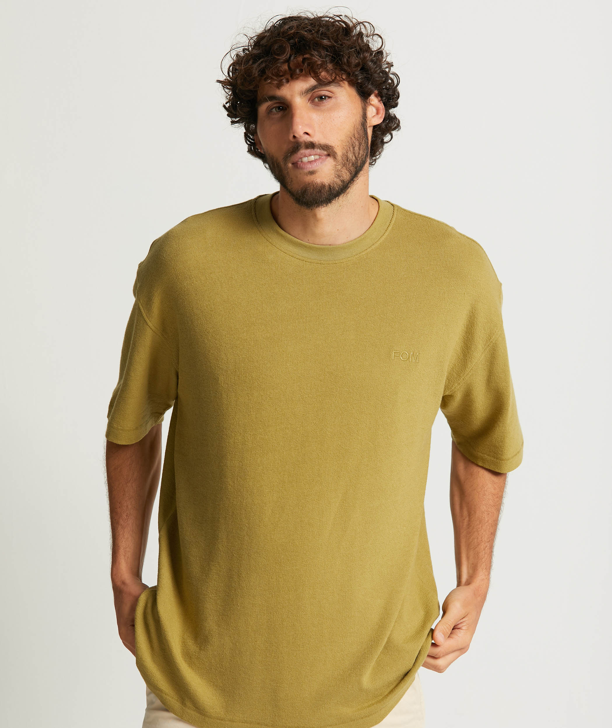 Mens Structured Jersey Knit Tee - Cedar Green