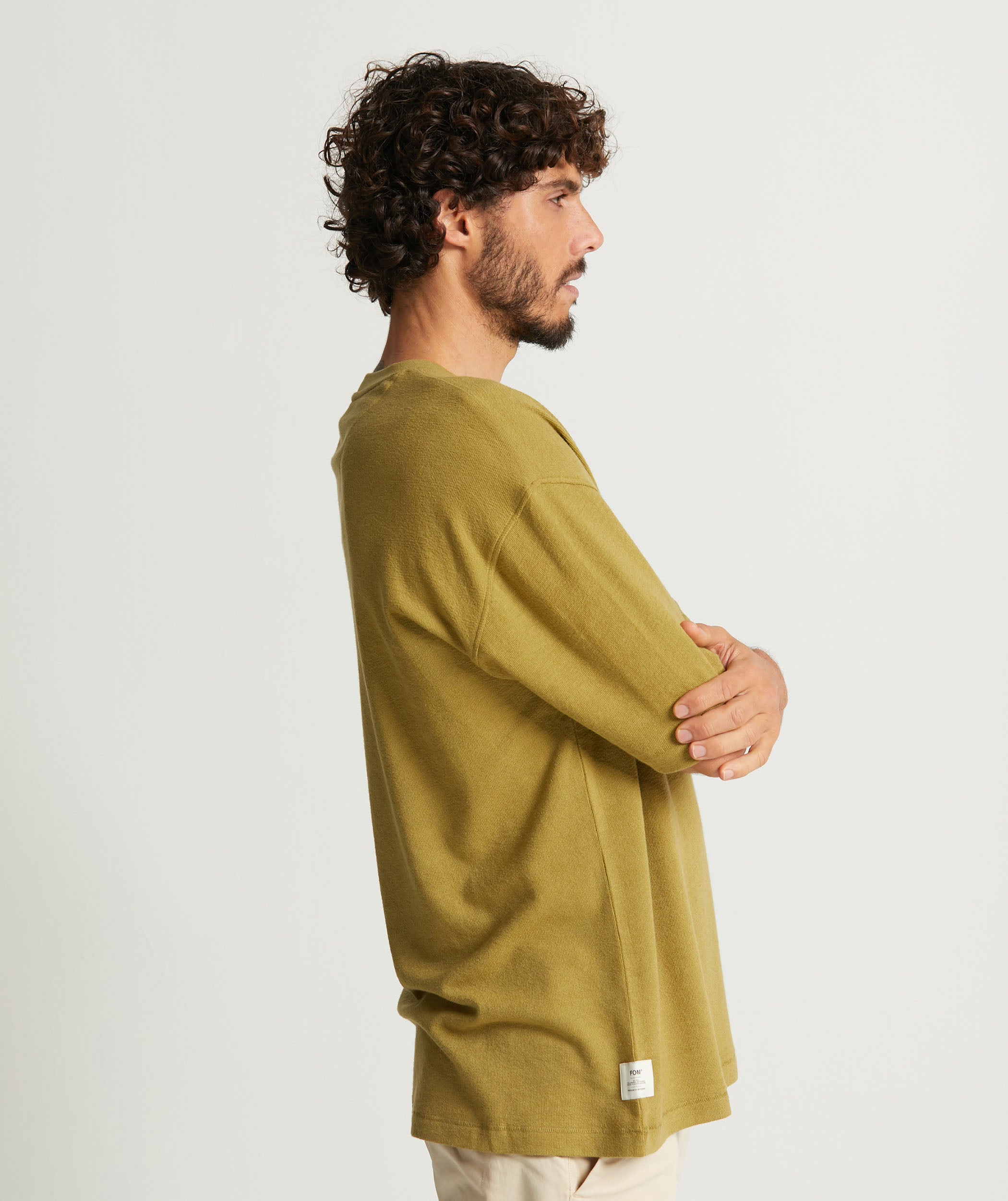 Mens Structured Jersey Knit Tee - Cedar Green