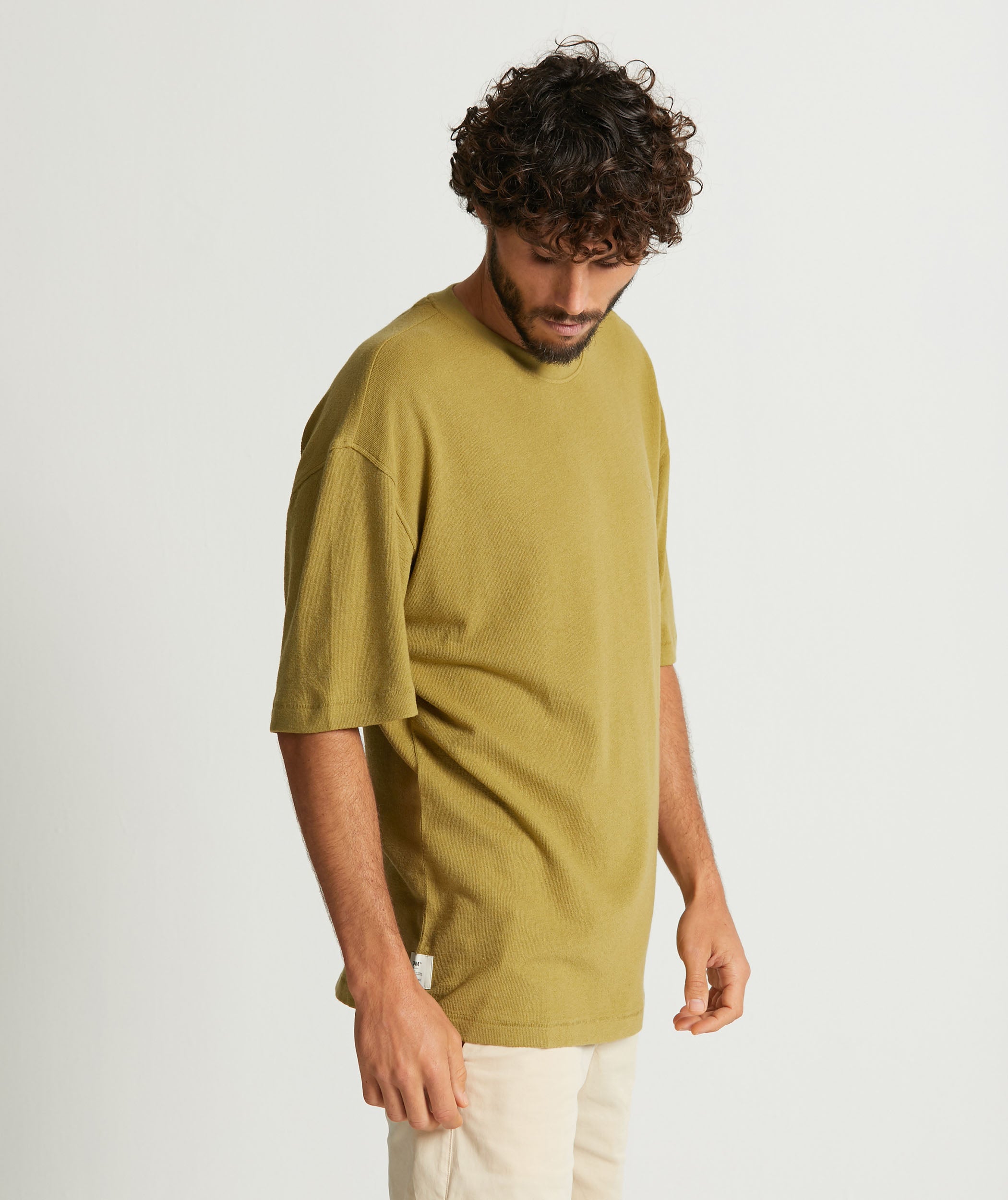 Mens Structured Jersey Knit Tee - Cedar Green