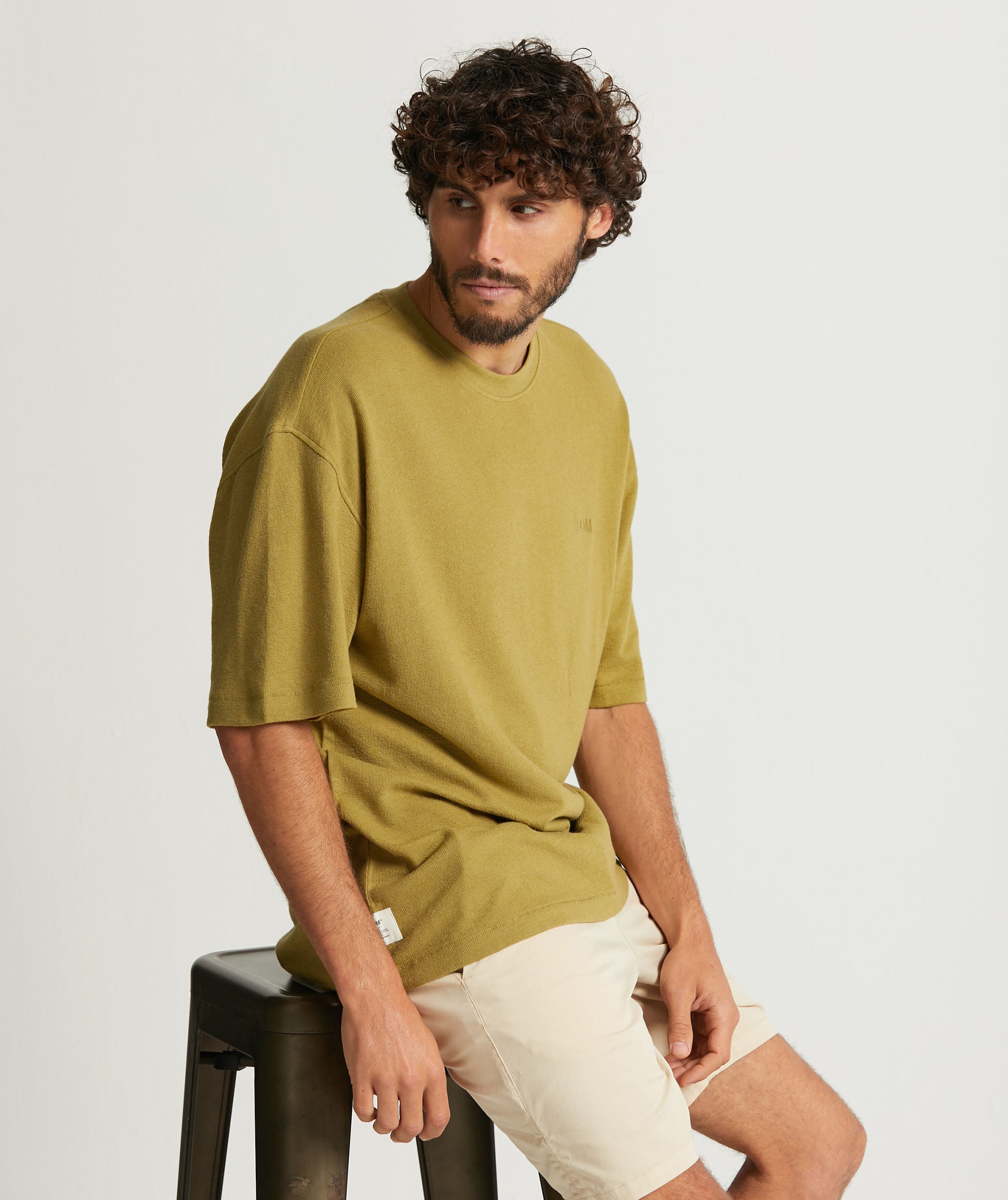 Mens Structured Jersey Knit Tee - Cedar Green