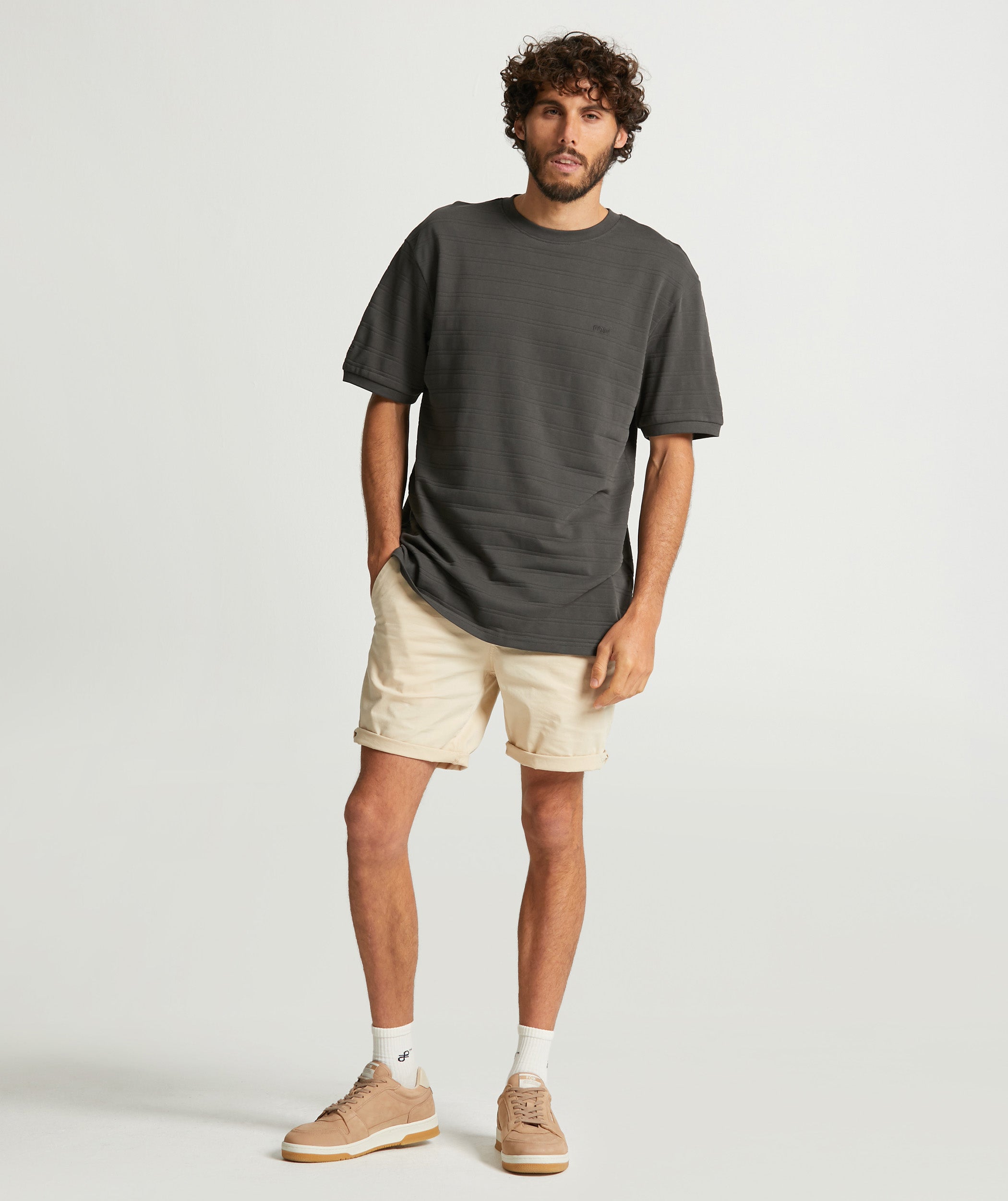 Mens Pique Tee - Charcoal