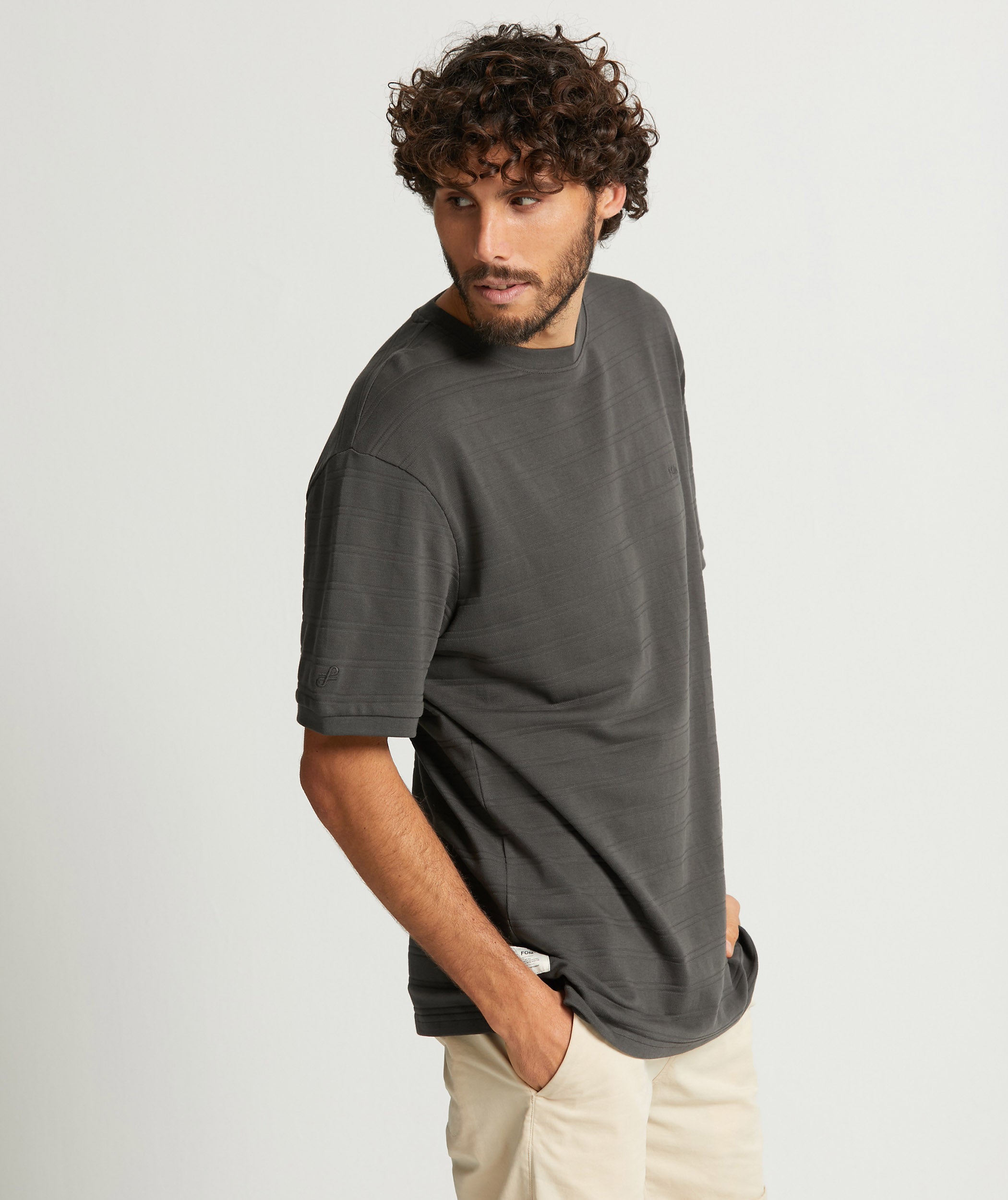 Mens Pique Tee - Charcoal