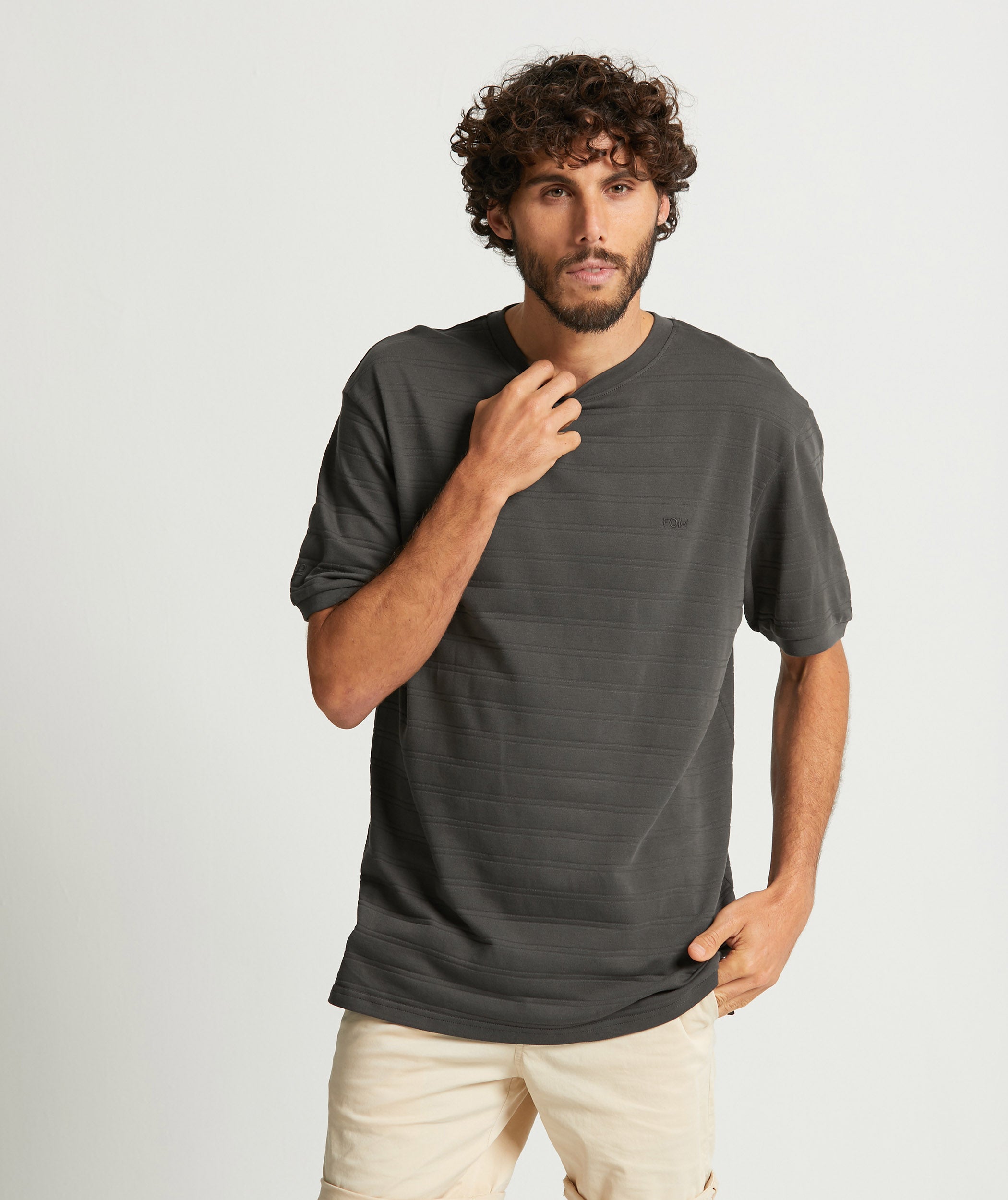 Mens Pique Tee - Charcoal