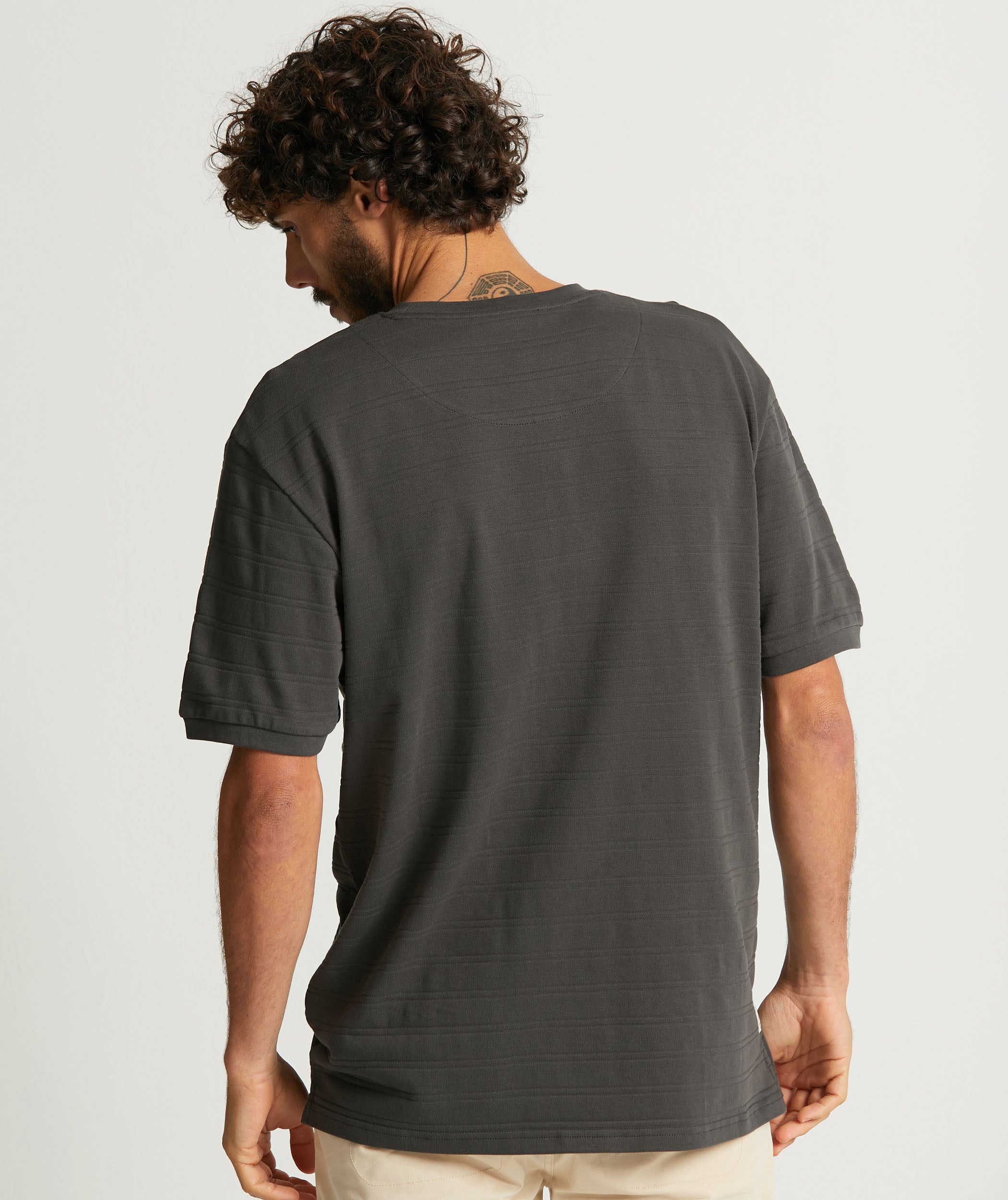 Mens Pique Tee - Charcoal