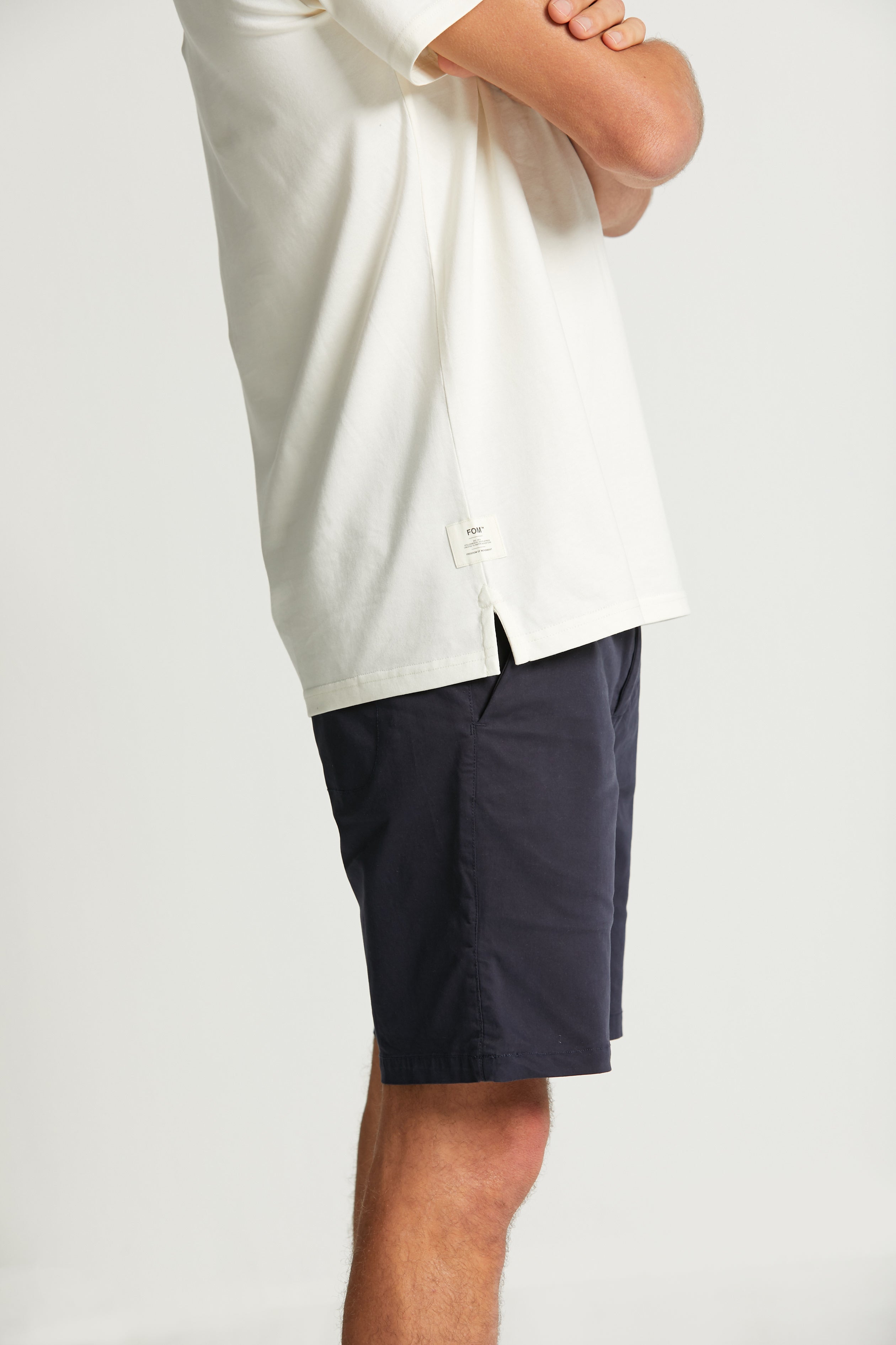 Mens Cotton Stretch Chino Shorts - Navy