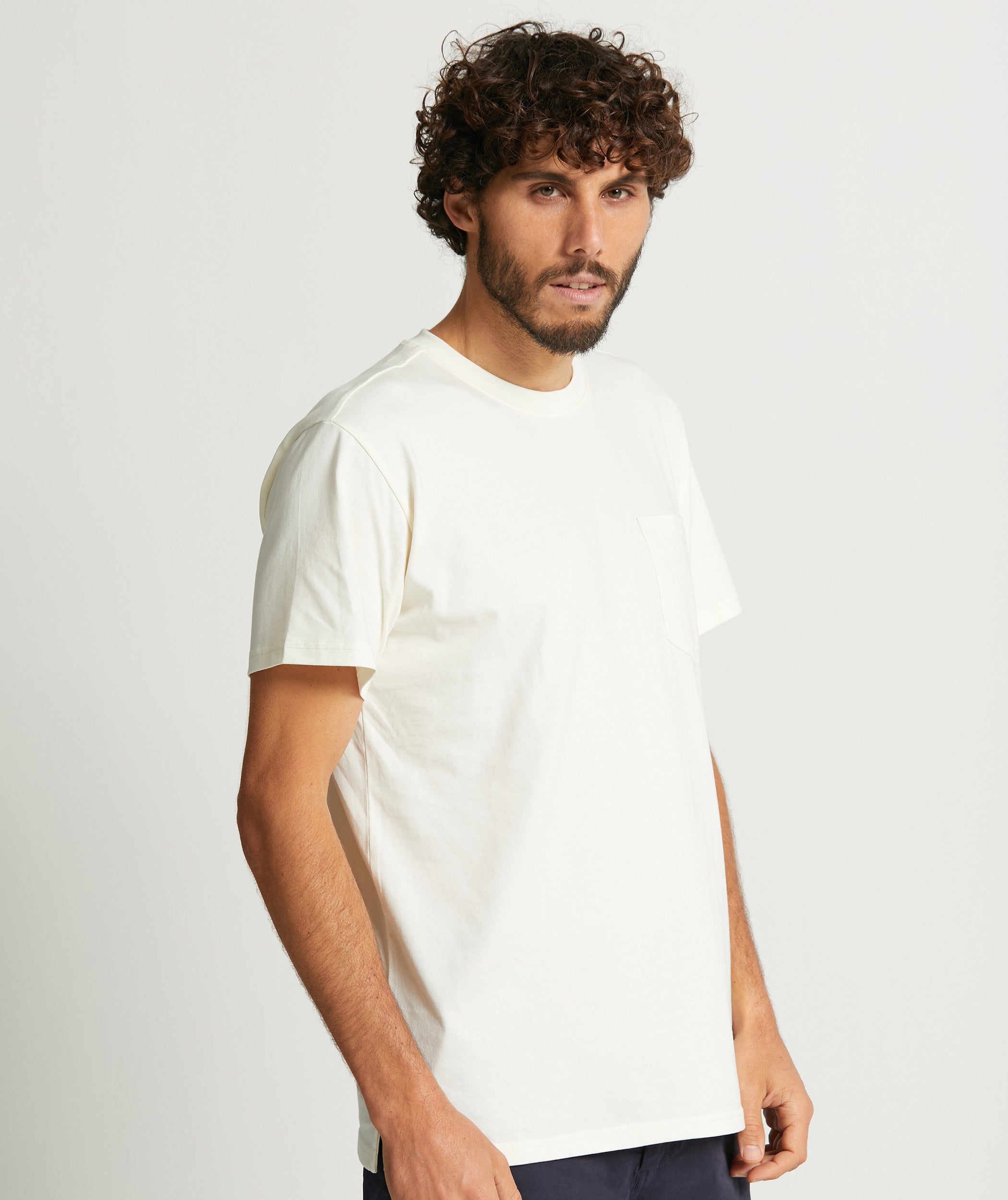 Mens Organic Cotton Pocket Tee - White