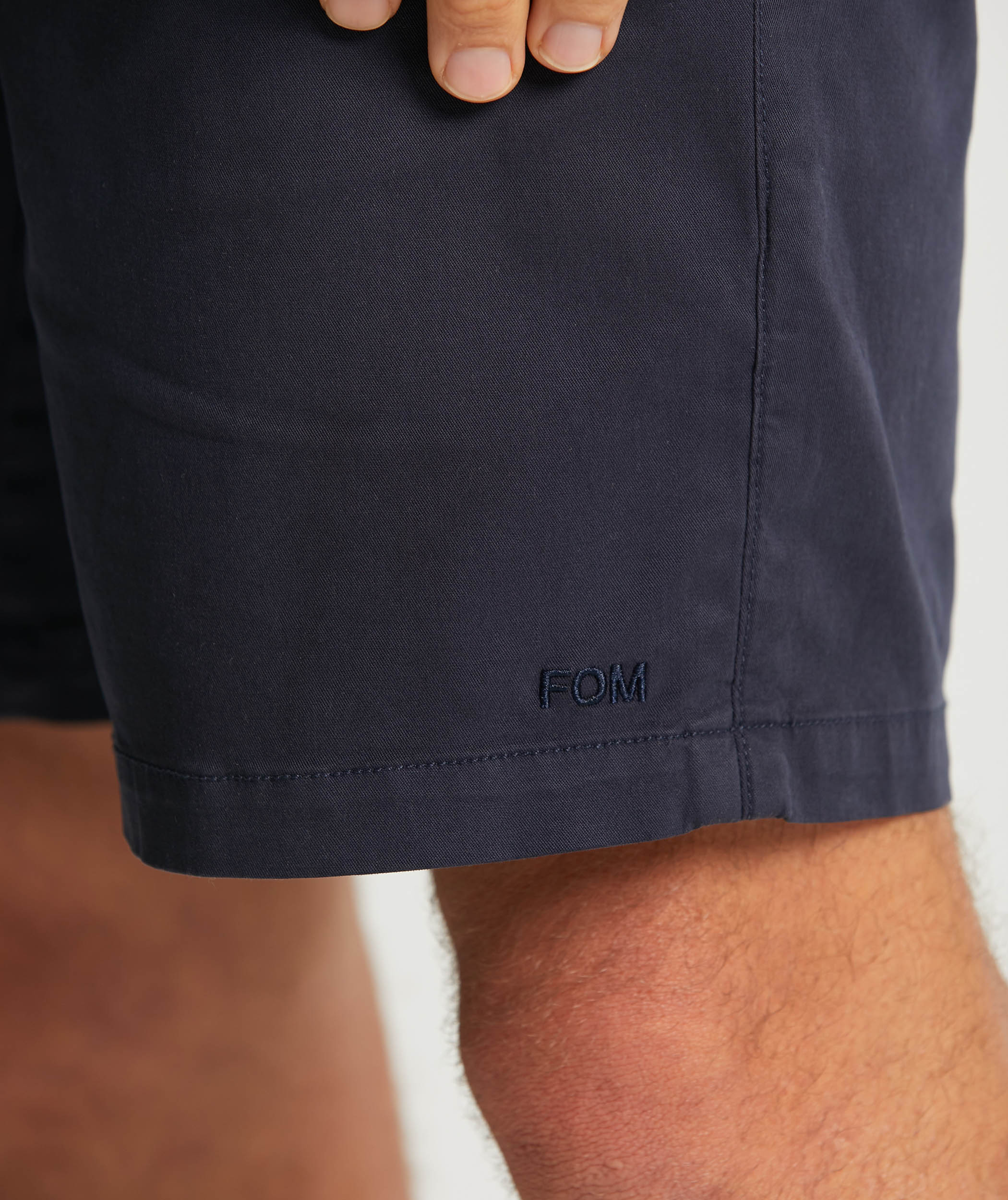 Mens Cotton Stretch Chino Shorts - Navy