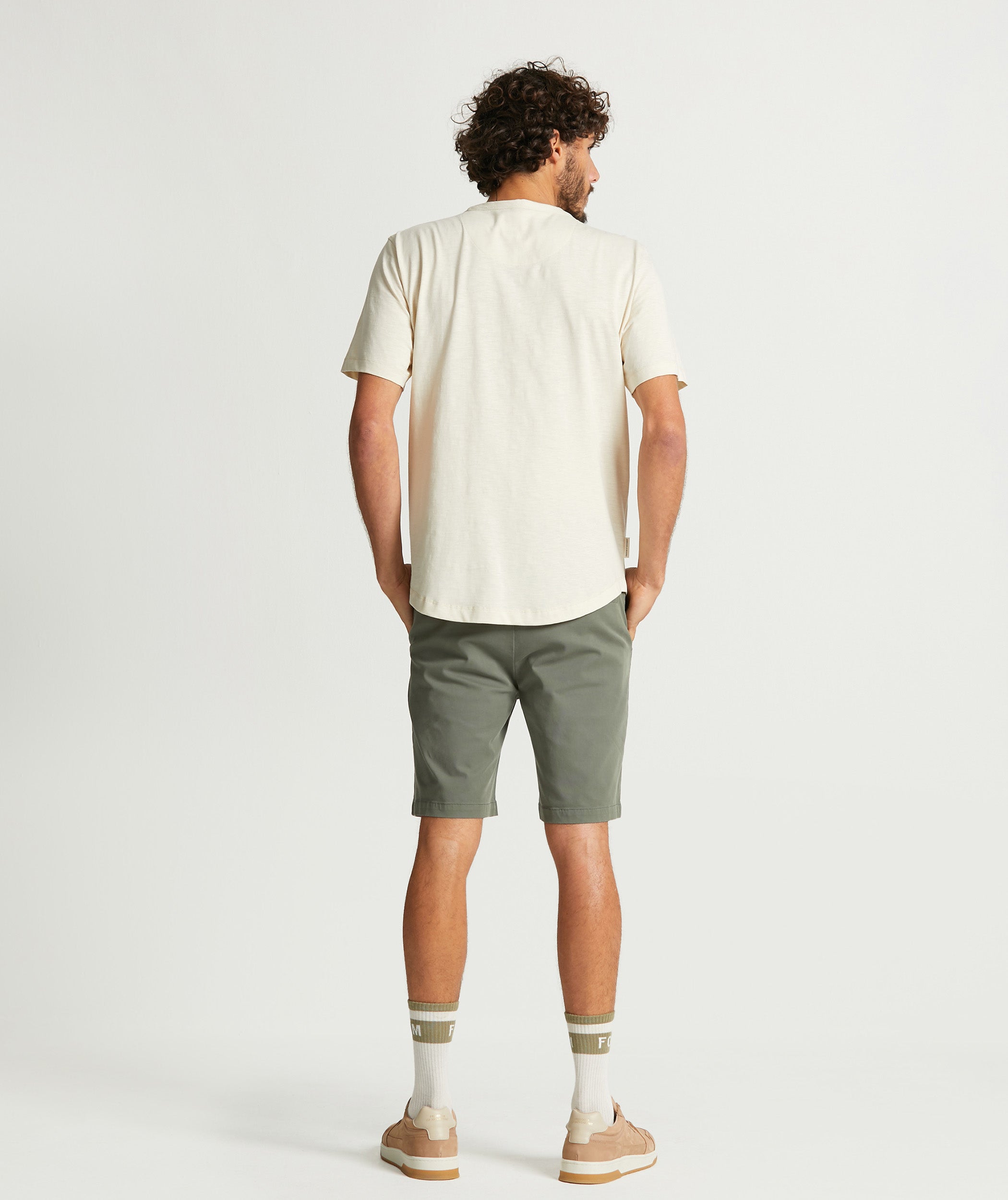 Mens Cotton Chino Shorts - Teal