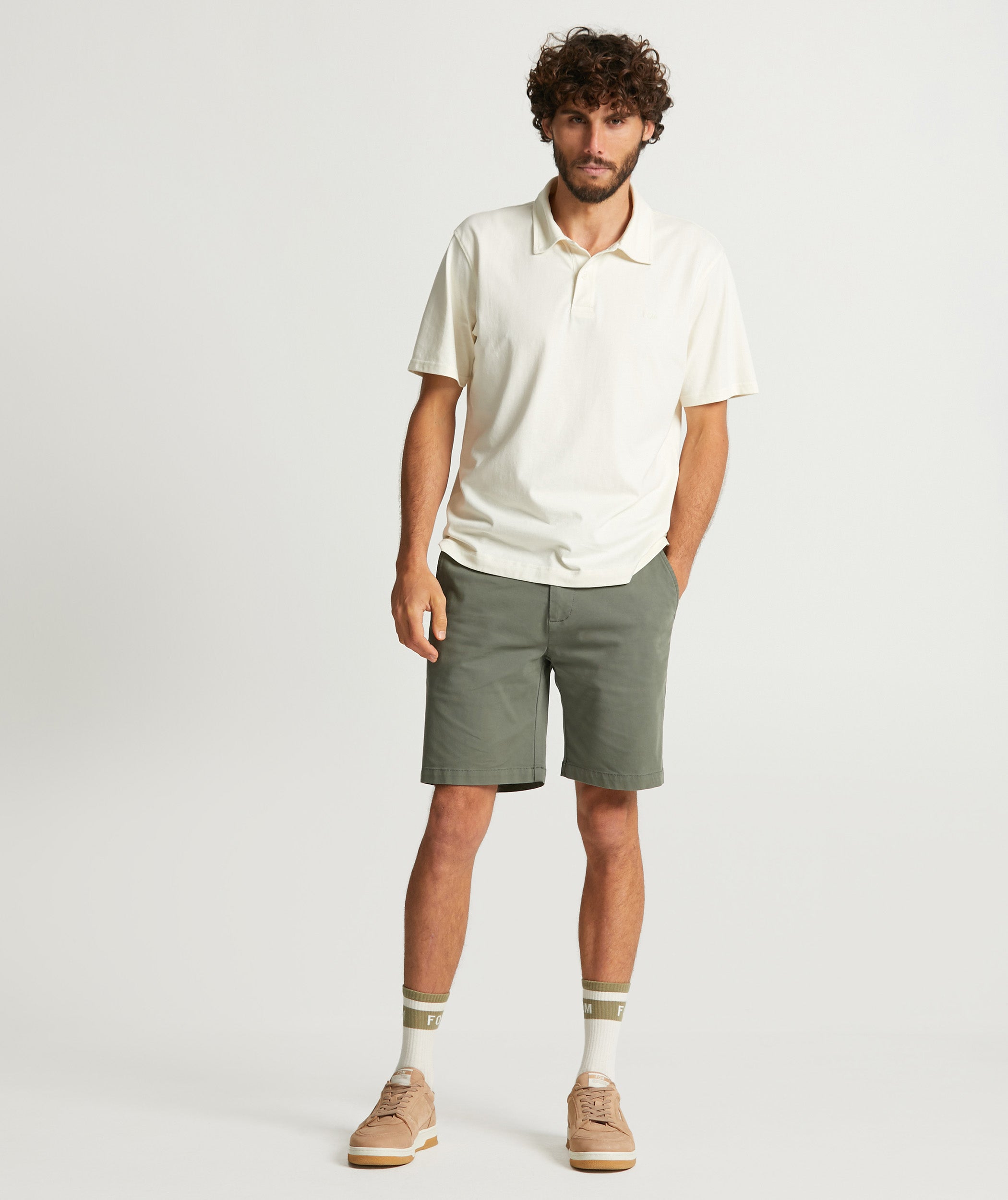 Mens Organic Cotton Golfer - Ecru