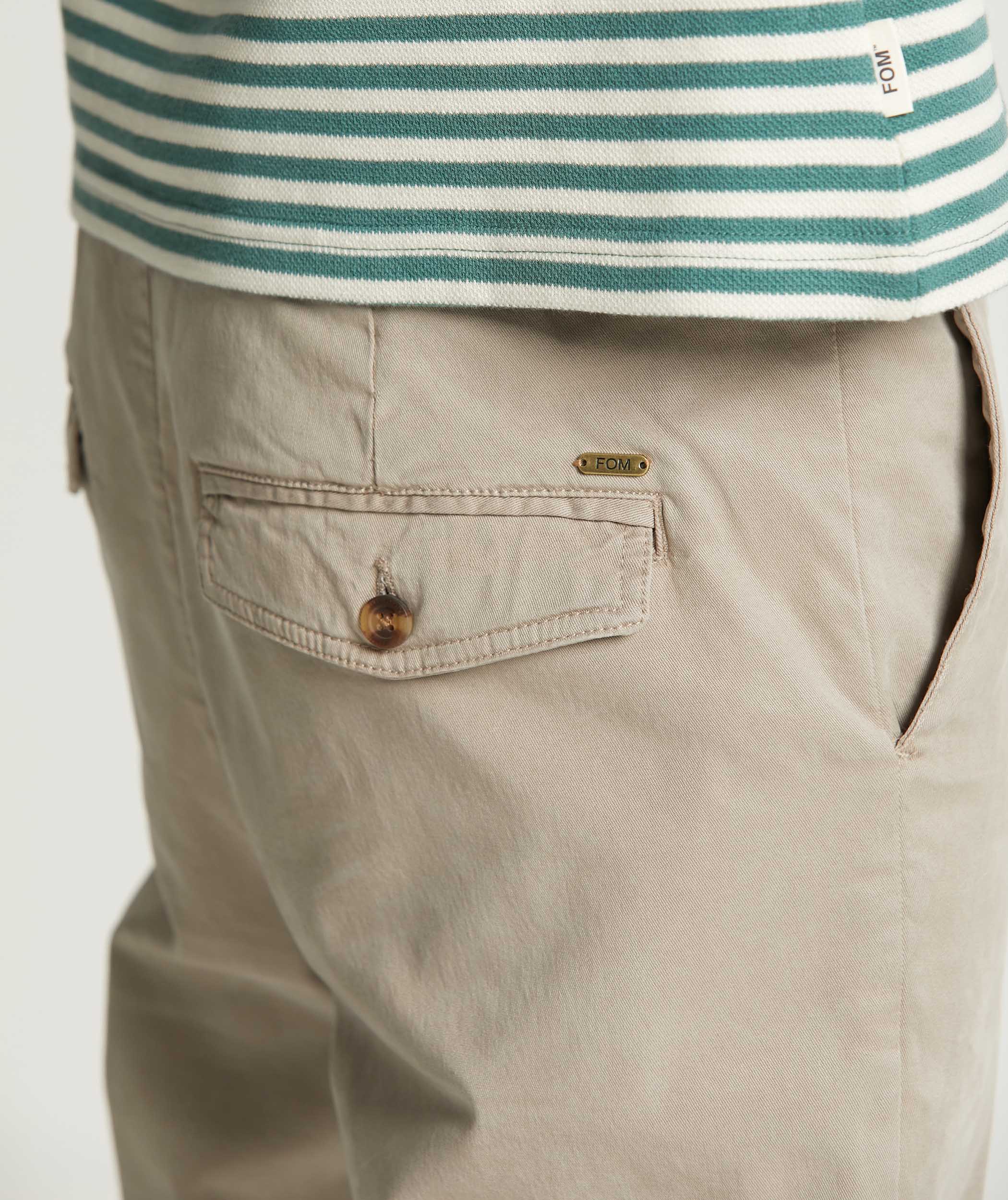 Mens Slim Tencel Blend Pants - Sand