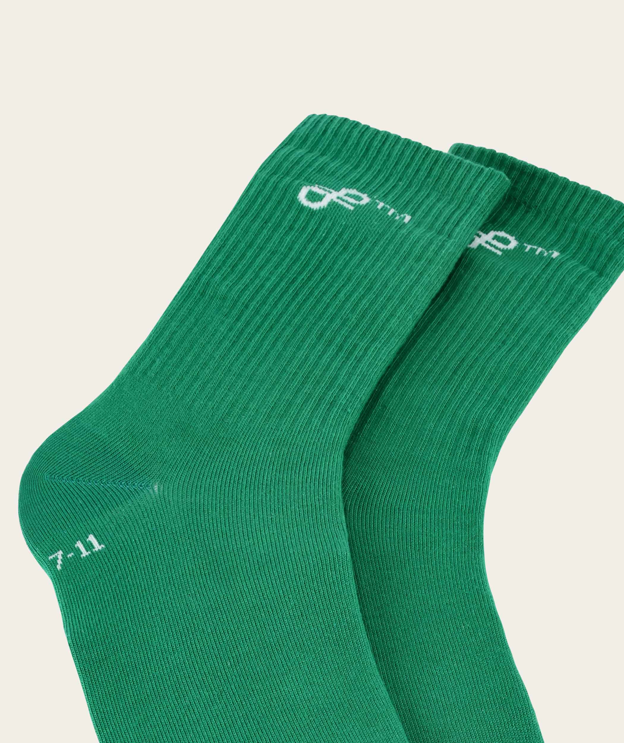 Socks FOM Crew Twin Pack - Green Knot & White FOM (Size 7-11)