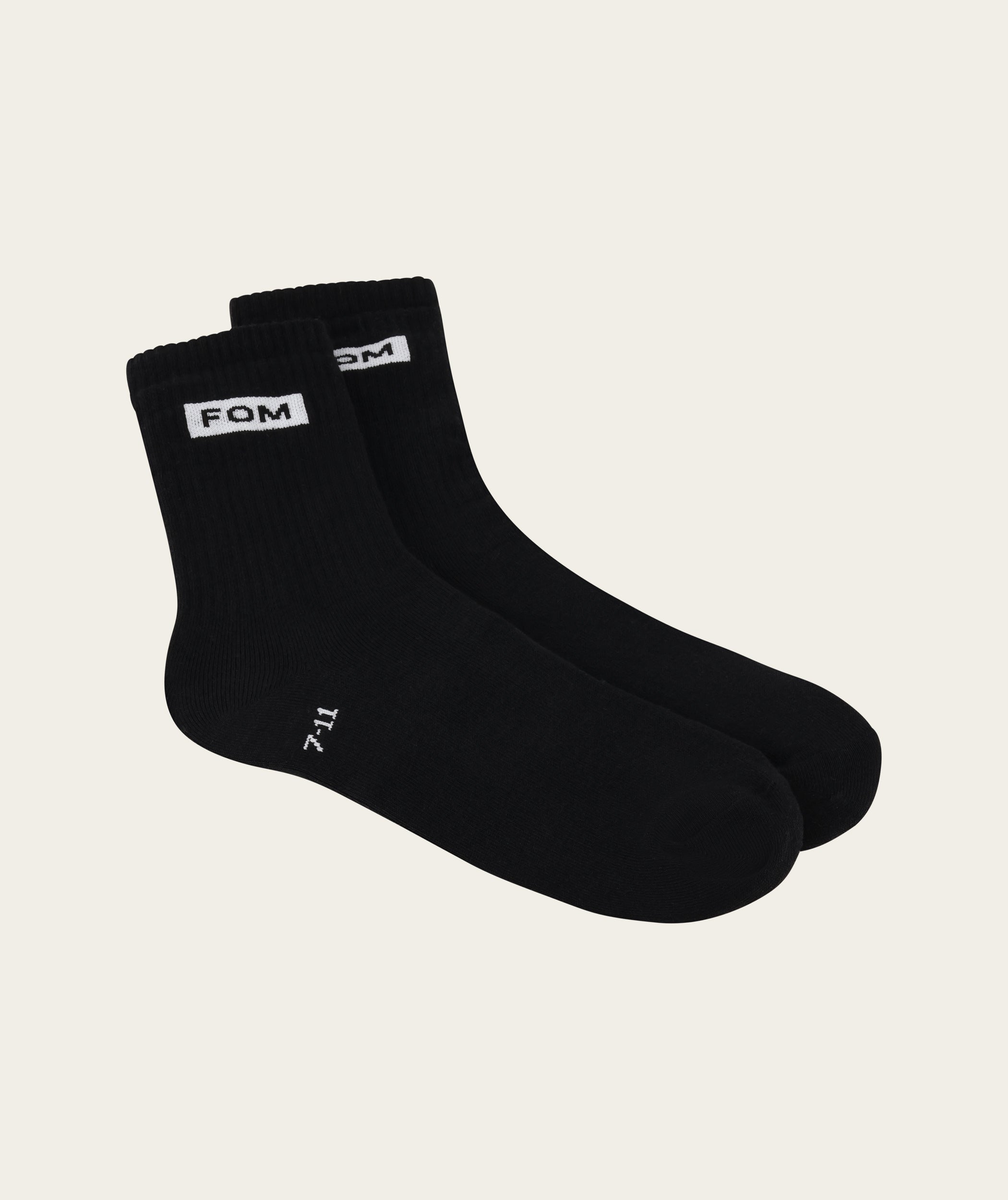 Socks FOM Crew - Black (Size 7-11)