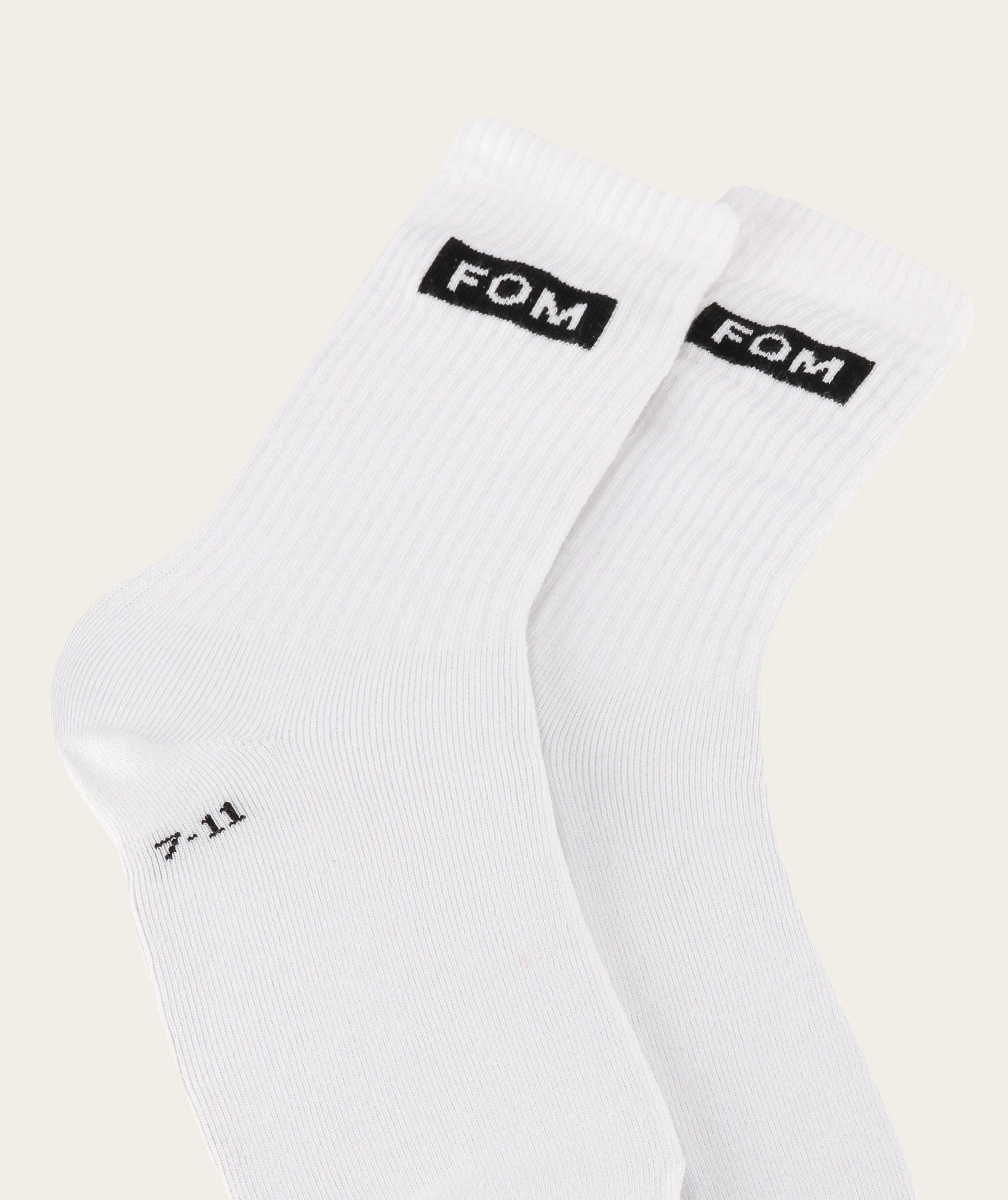 Socks Crew - White (Size 7-11)