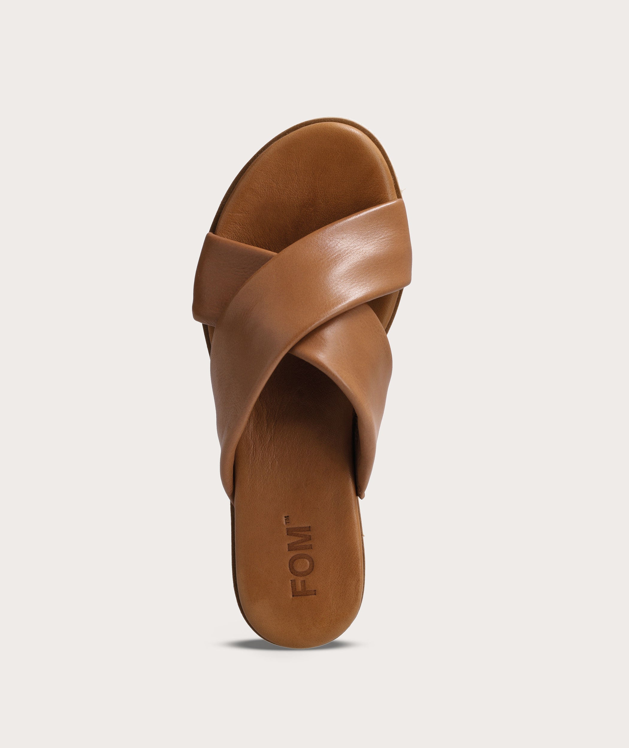 Ladies Crossover Sandal Tan