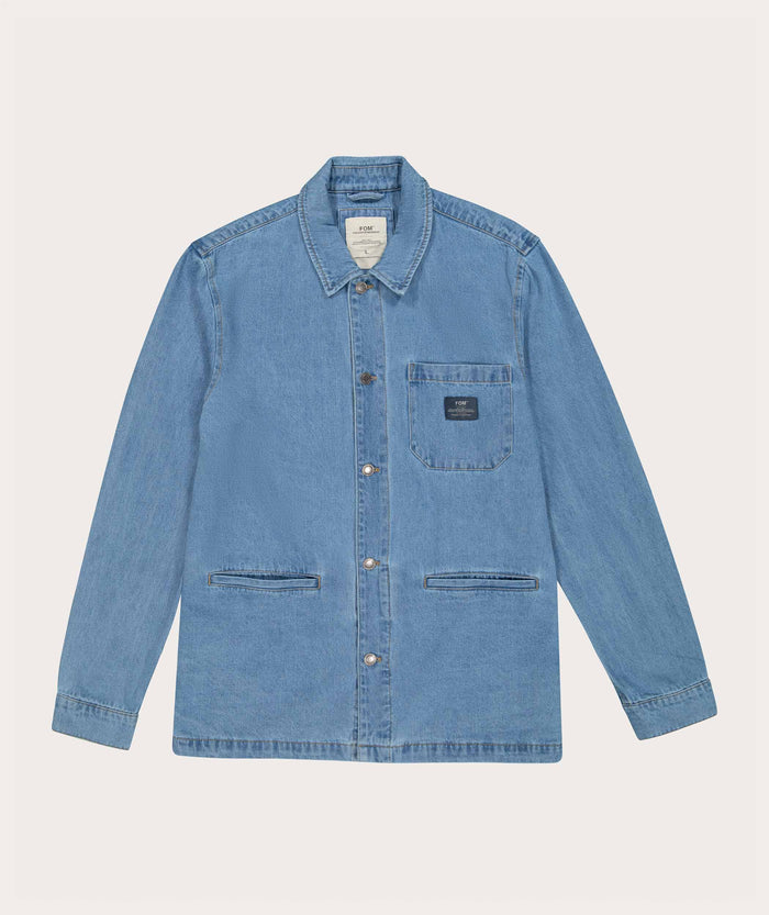 Mens Denim Shacket - Blue | Tops | FOM SA