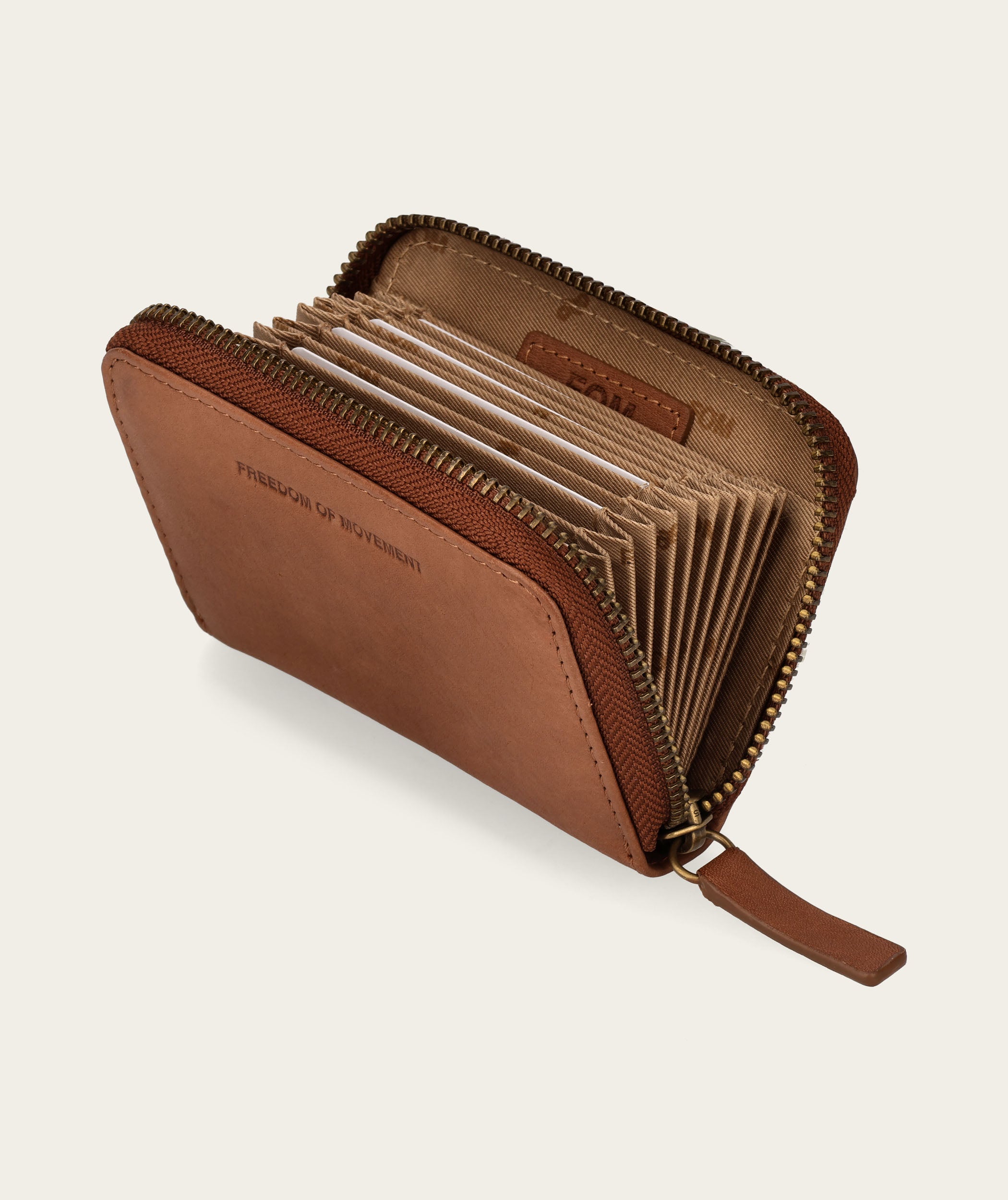 Zip-Around Card Holder - Chestnut