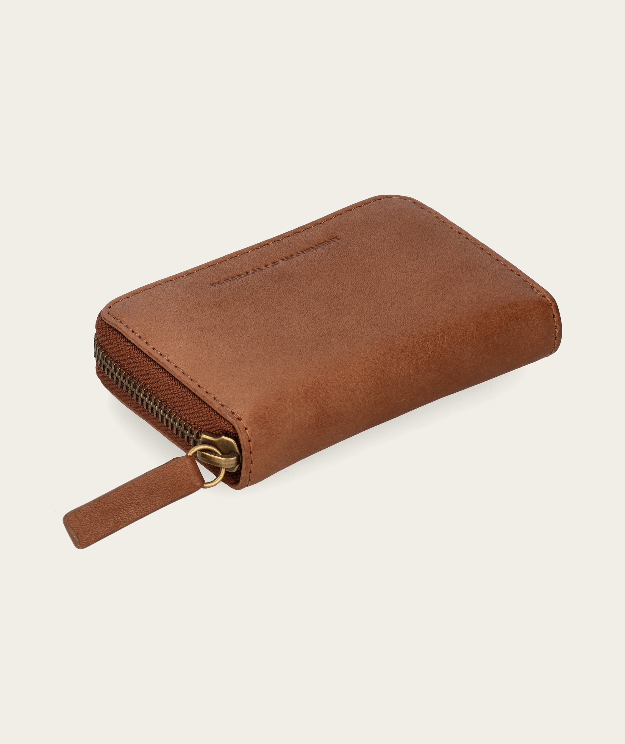 Zip-Around Card Holder - Chestnut