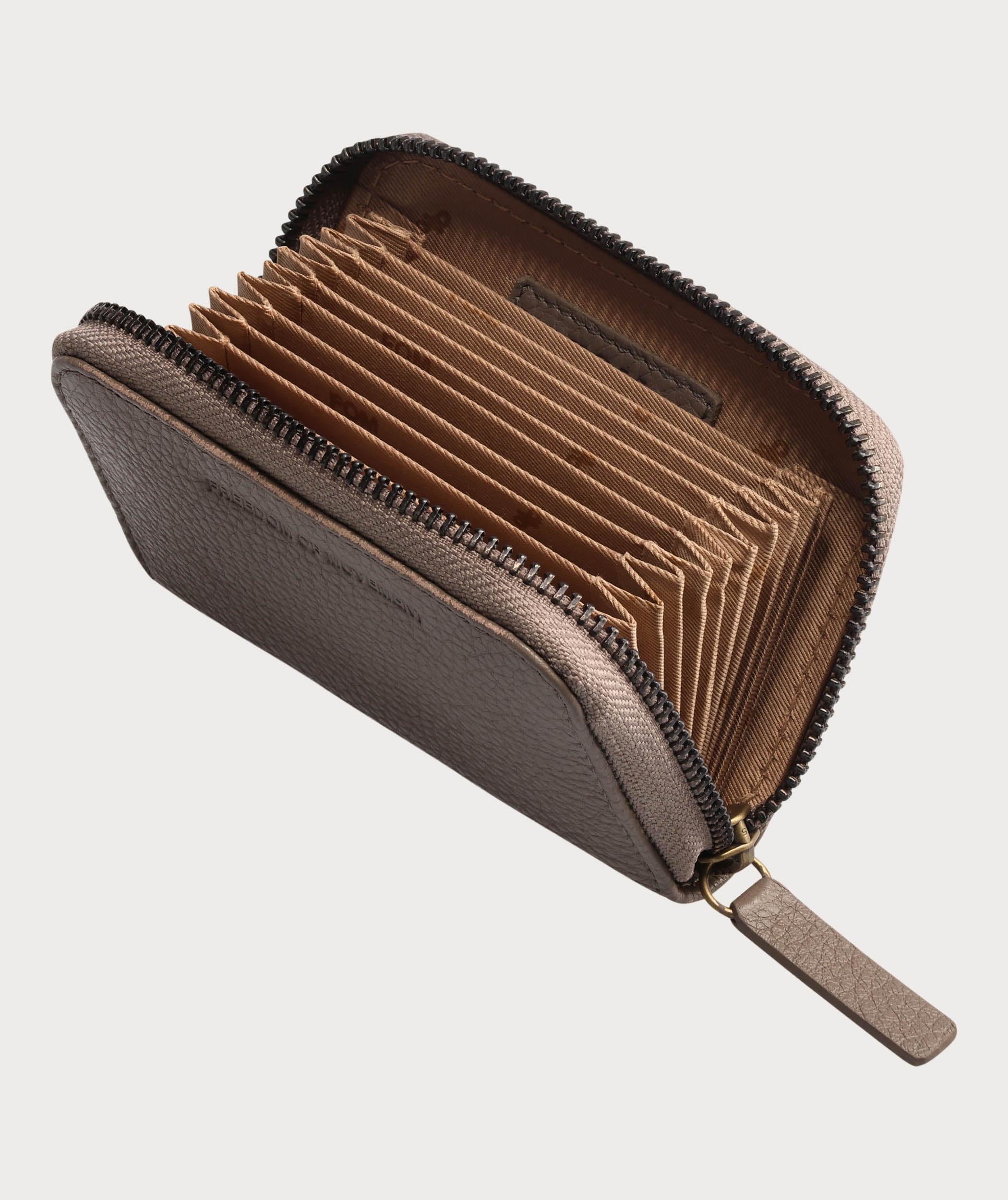 Zip-Around Card Holder - Taupe