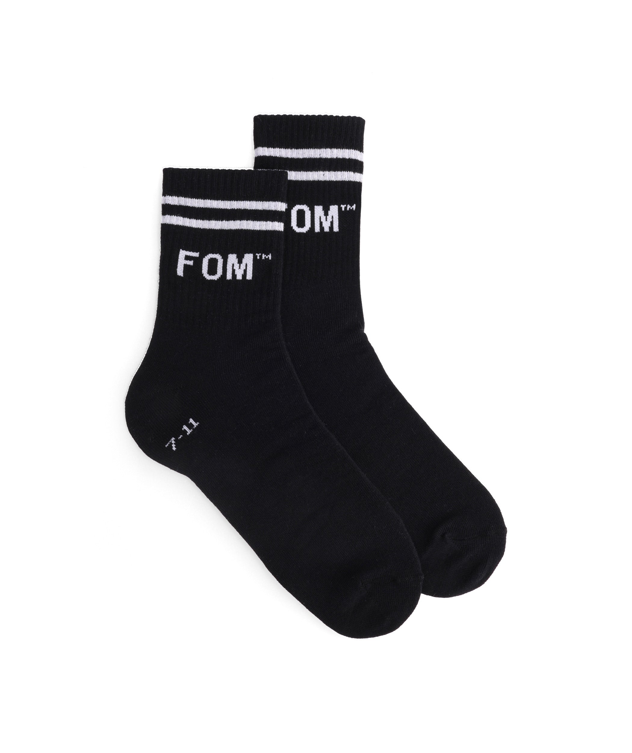 Socks FOM Active - Black/ White Stripes (Size 7-11)