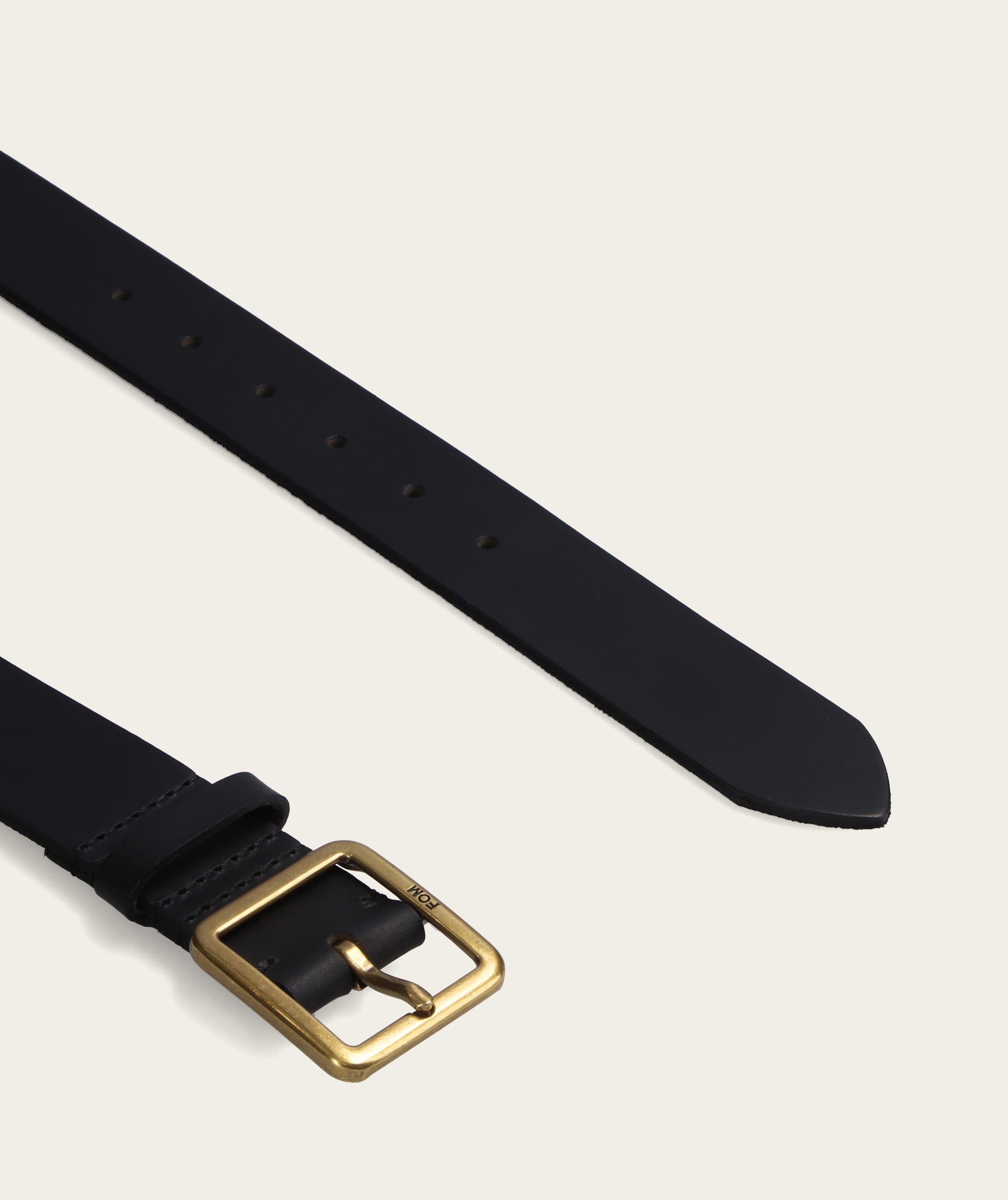 Ladies Belt - Black/ Brass Buckle