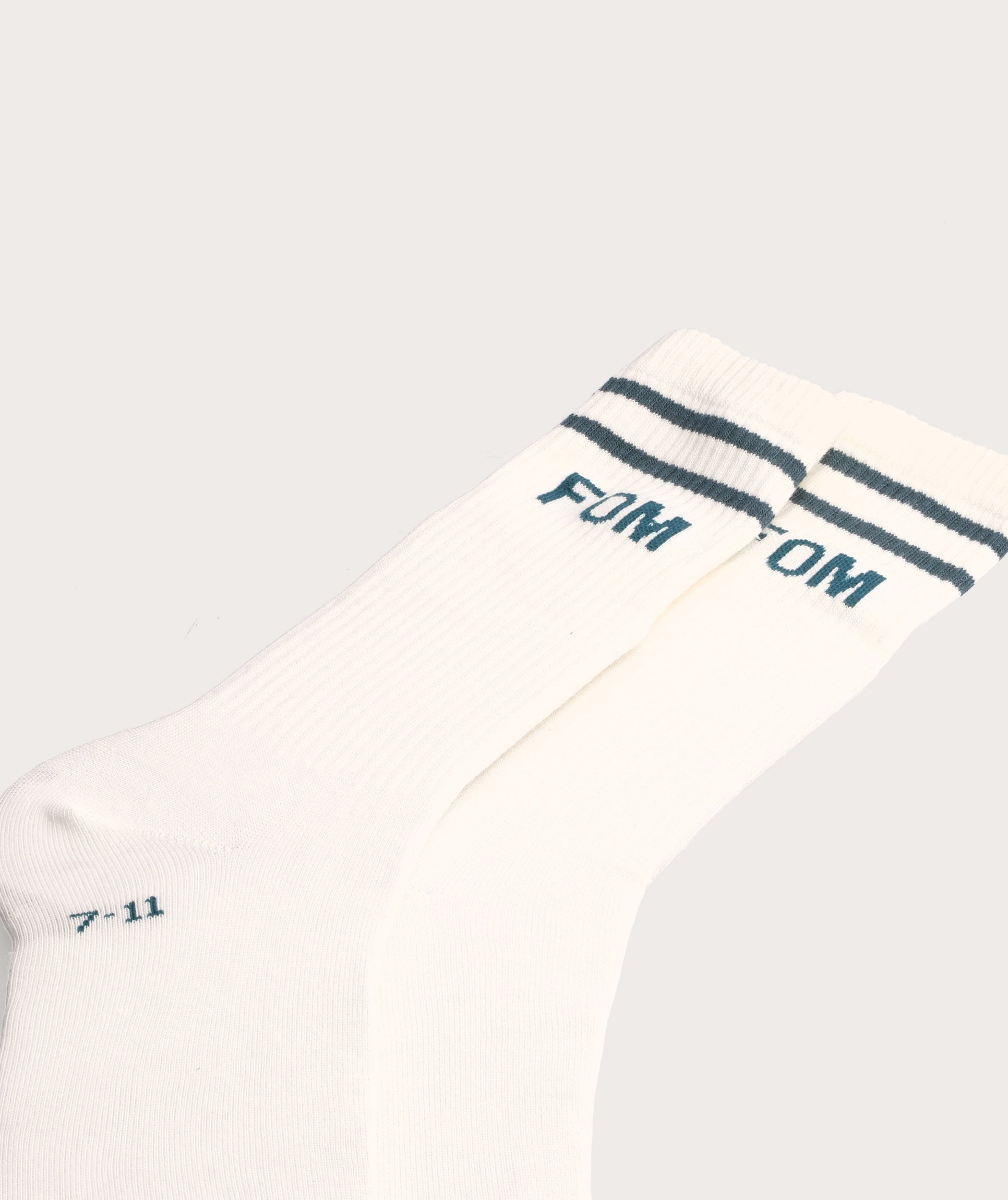 Socks FOM Crew Ivory/ Storm Stripes (Size 7-11)