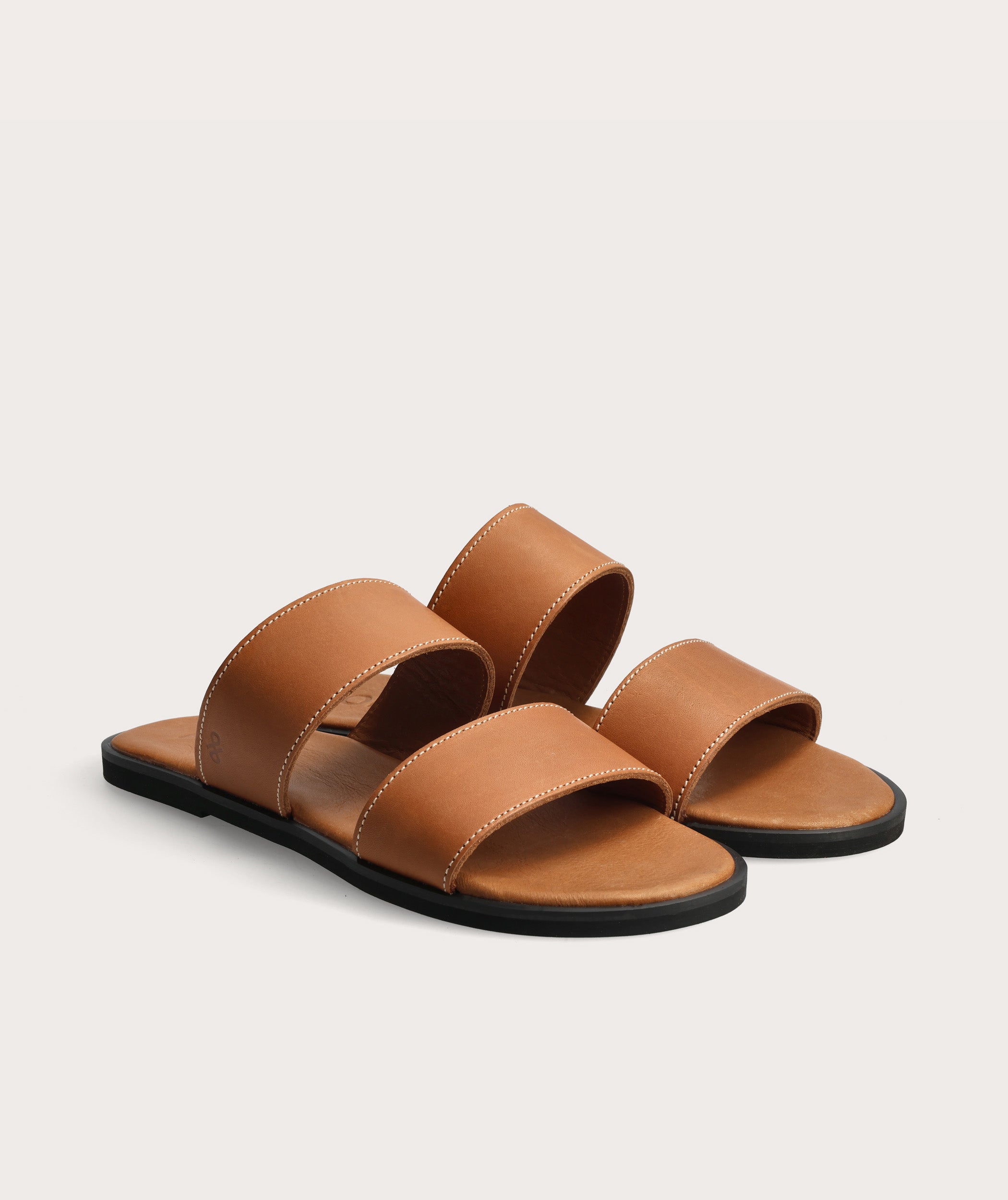 Double Strap Slide Tan