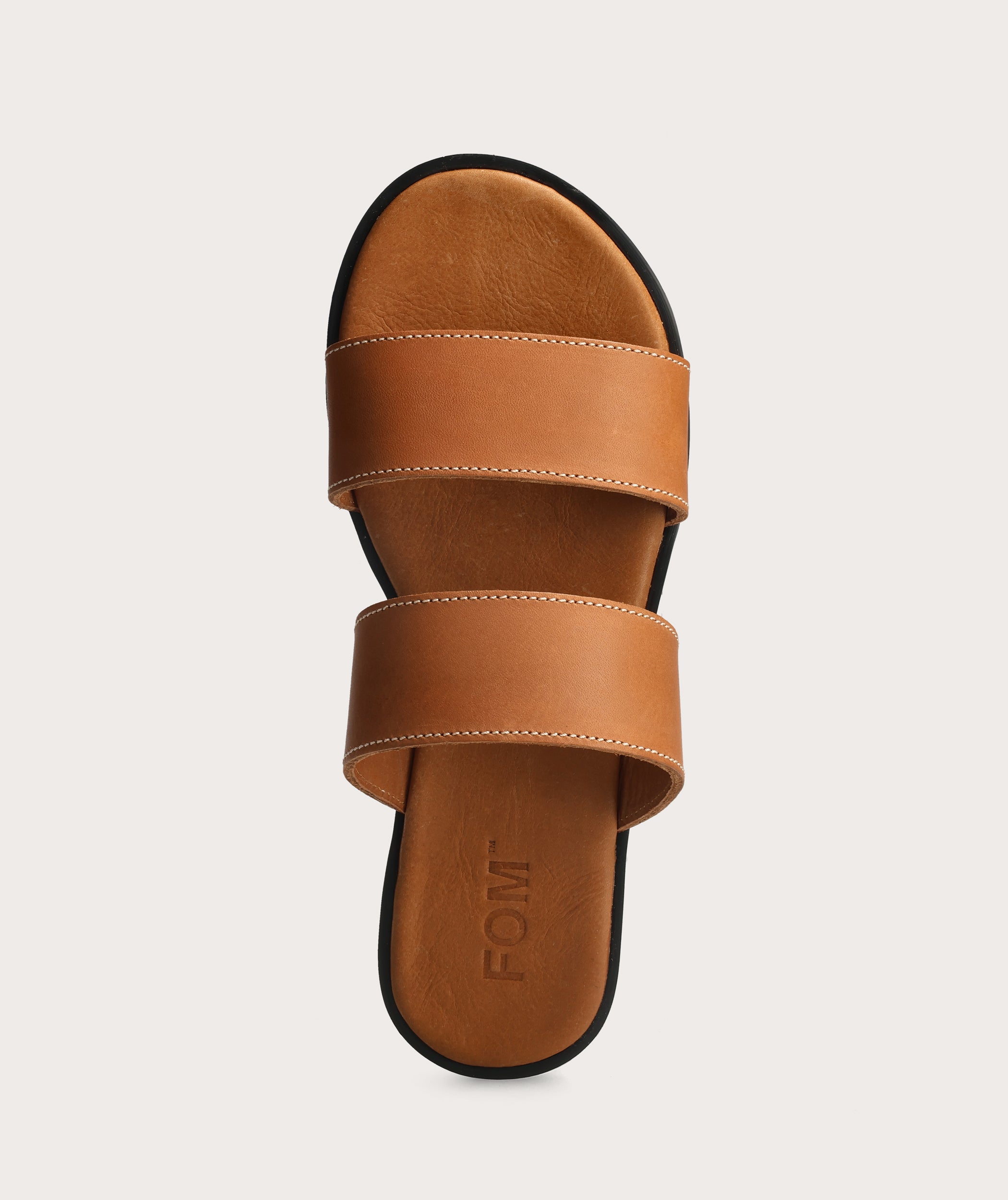 Double Strap Slide Tan