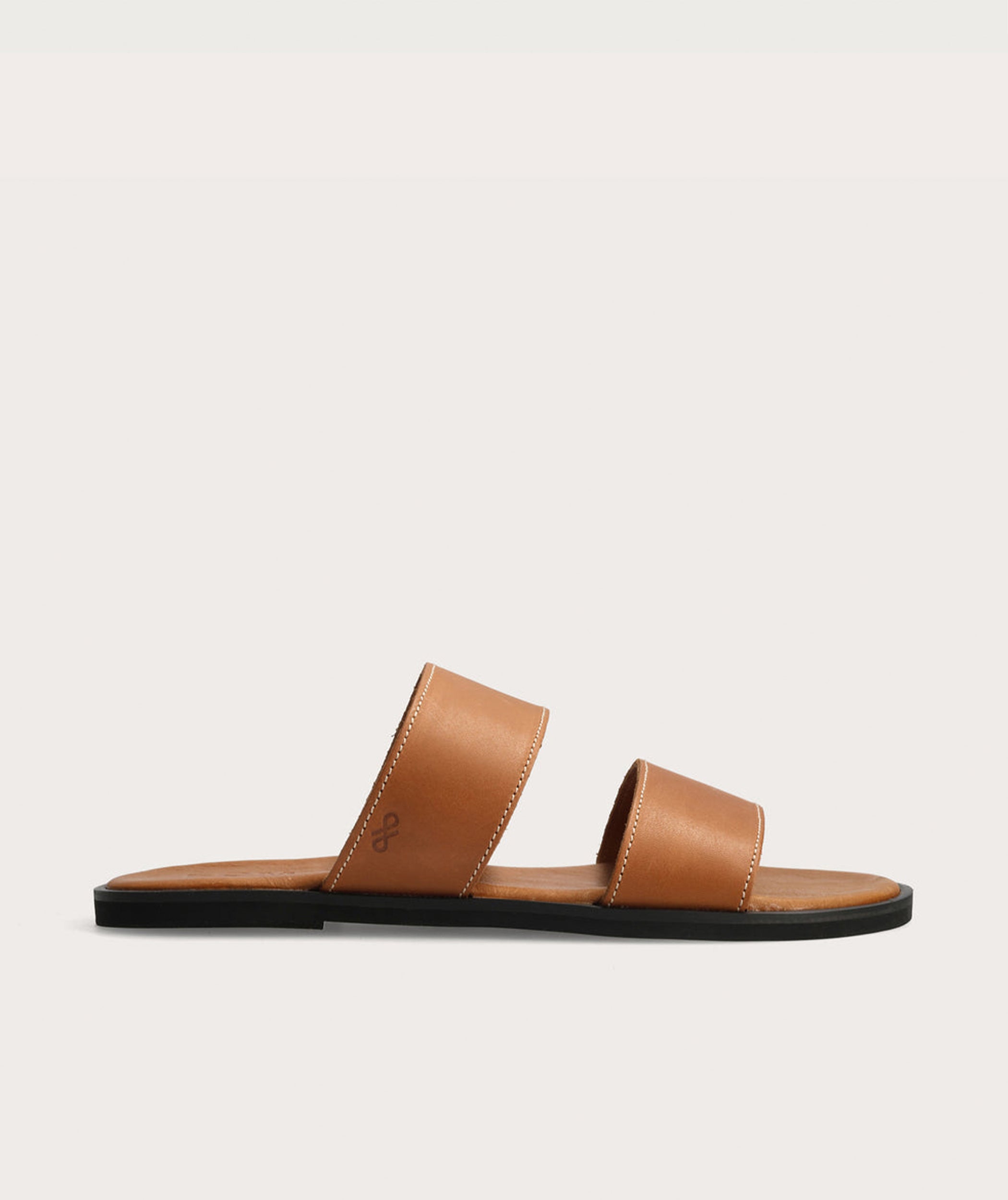 Double Strap Slide Tan