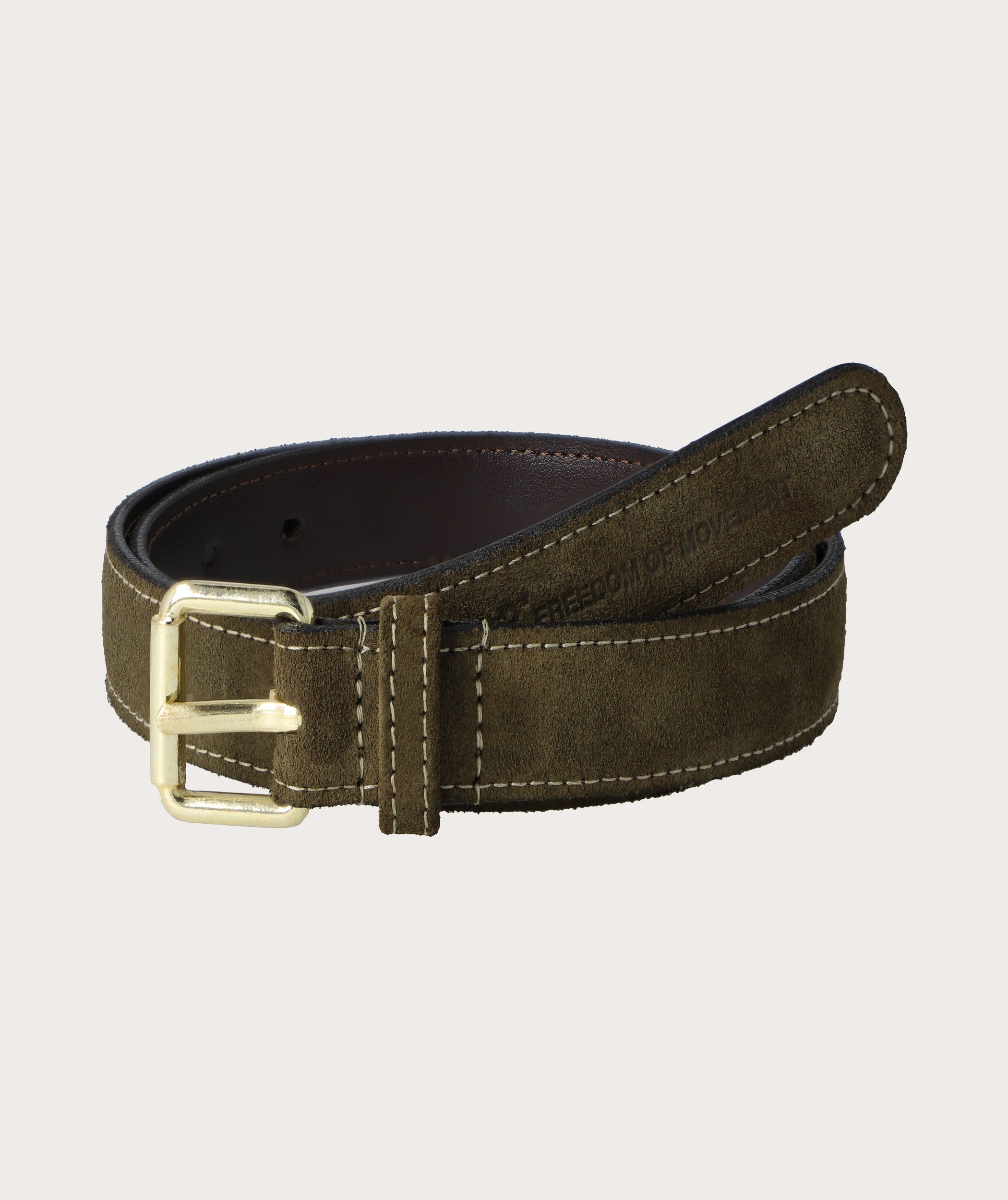 Green 2024 suede belt