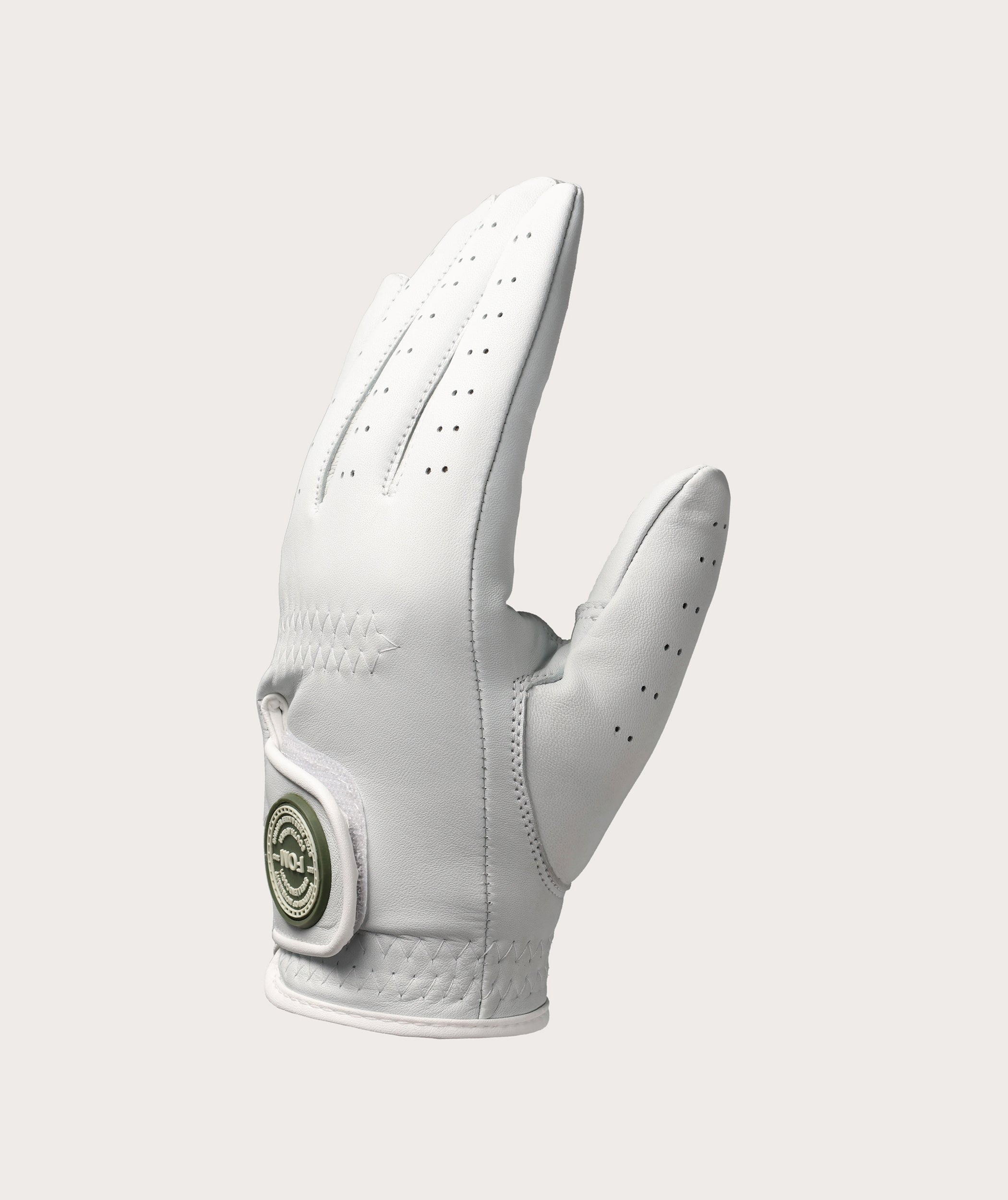 FOM Golf Glove - White/ Olive