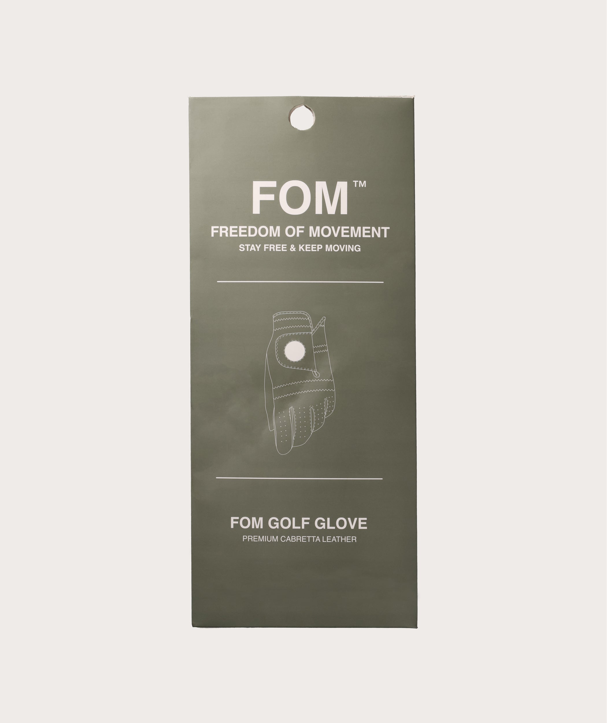 FOM Golf Glove - White/ Olive