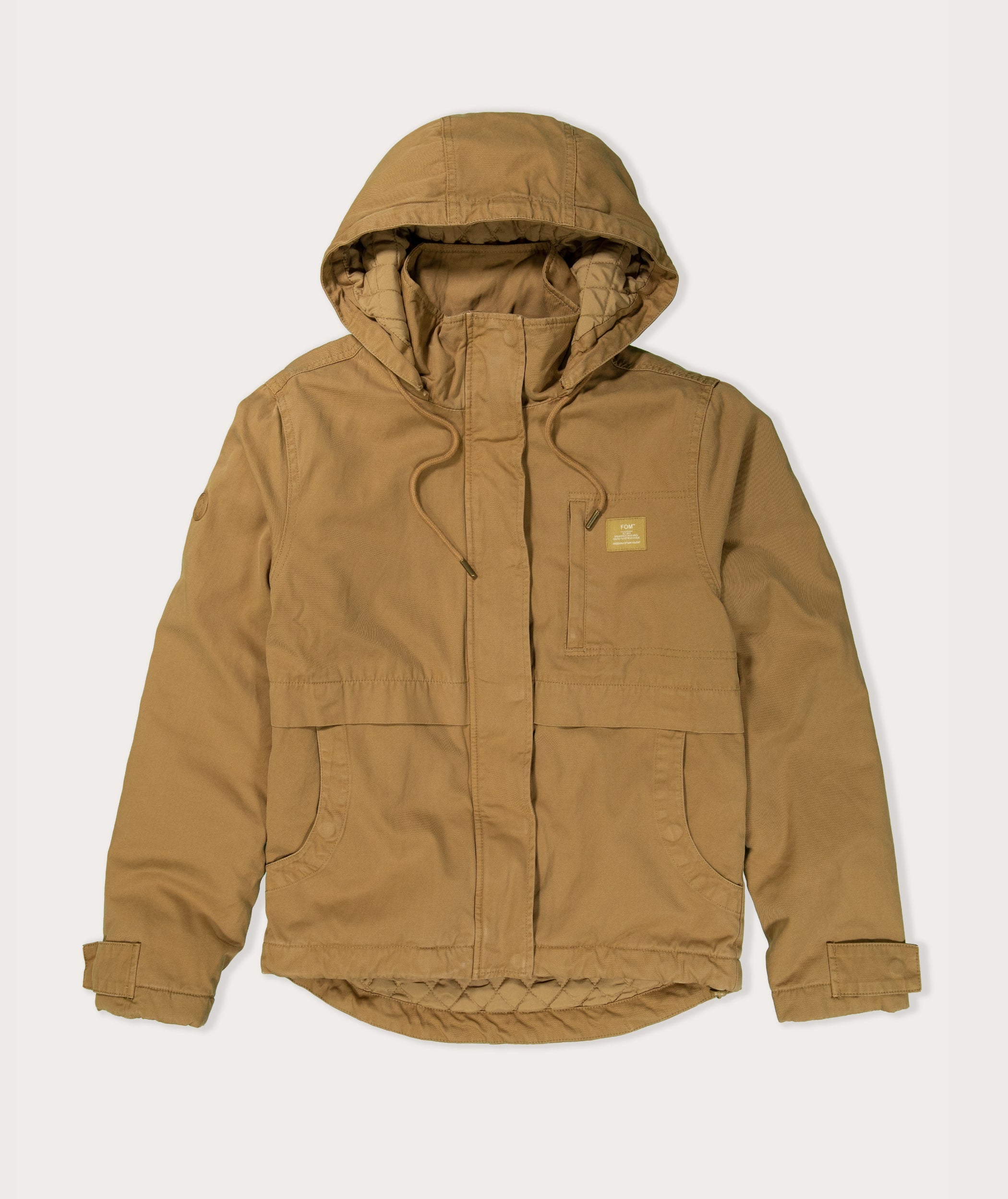 FOM Ladies Cropped Parka - Sand Stone