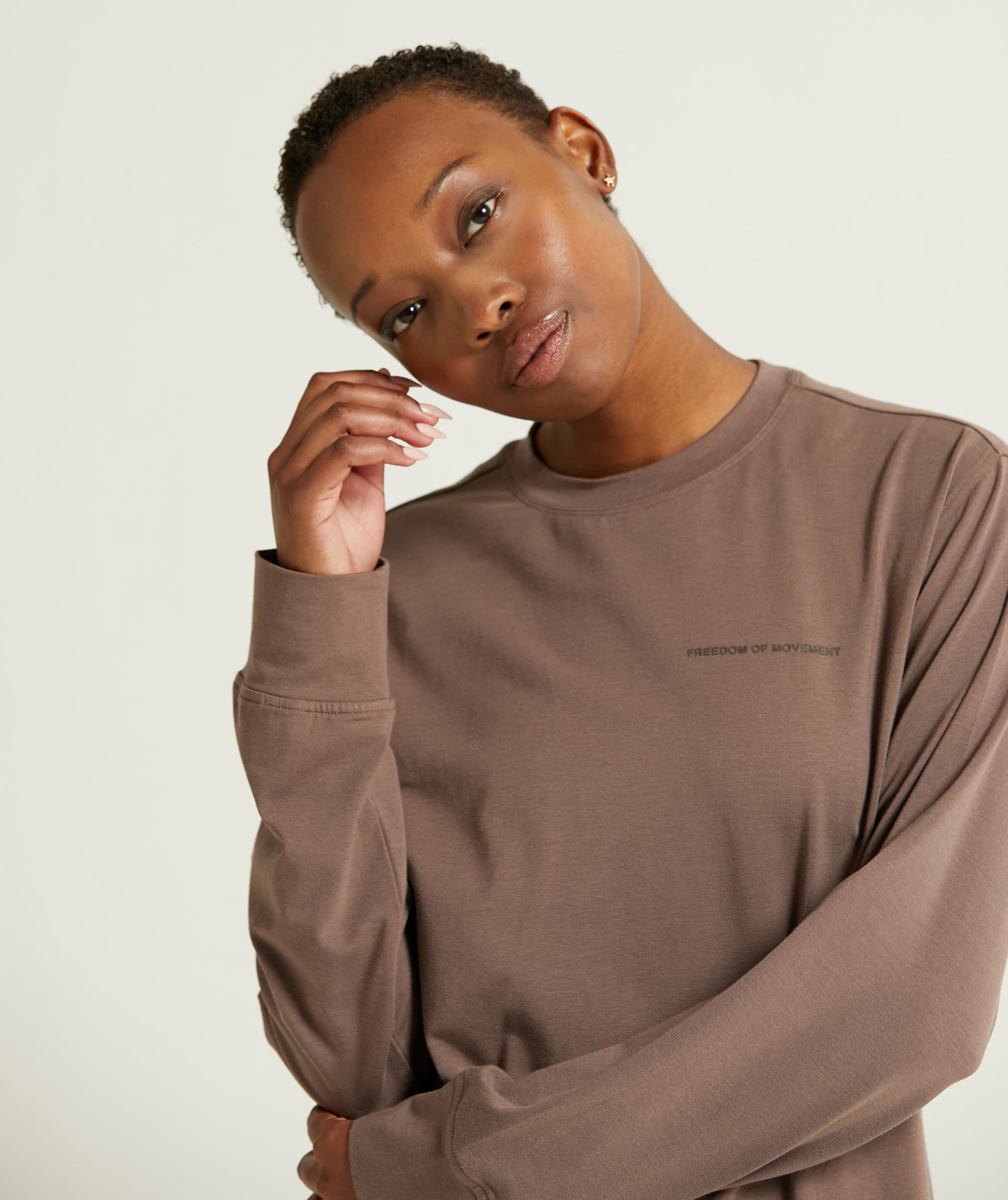 Ladies Versatile Long Sleeve Tee - Wild fig