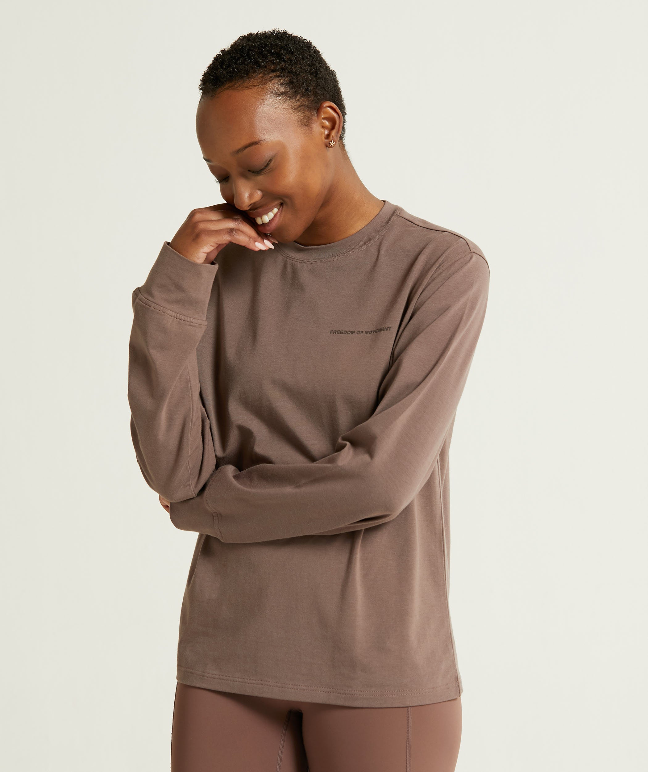 Ladies Versatile Long Sleeve Tee - Wild fig