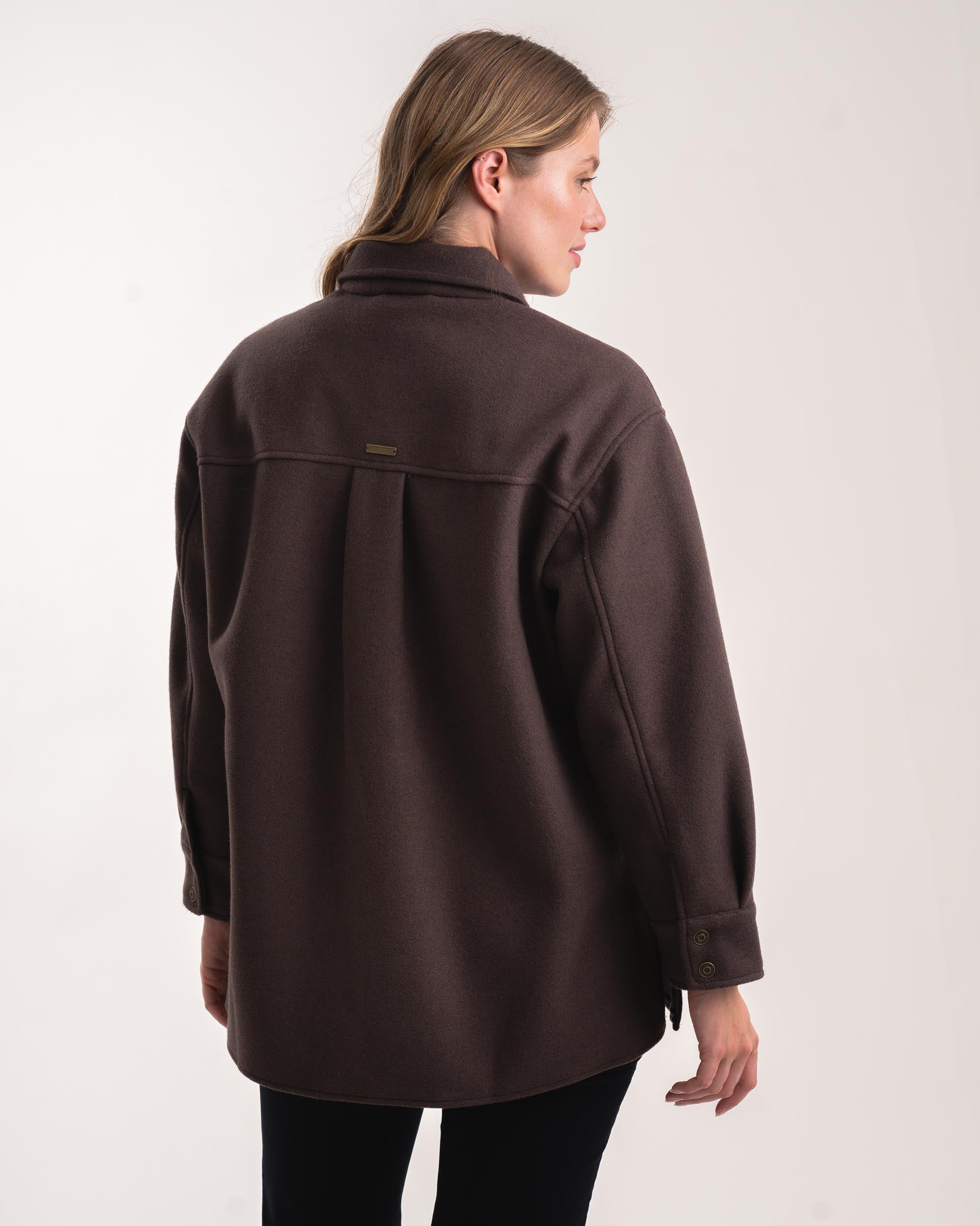 Ladies Melton Jacket - Chocolate Melange