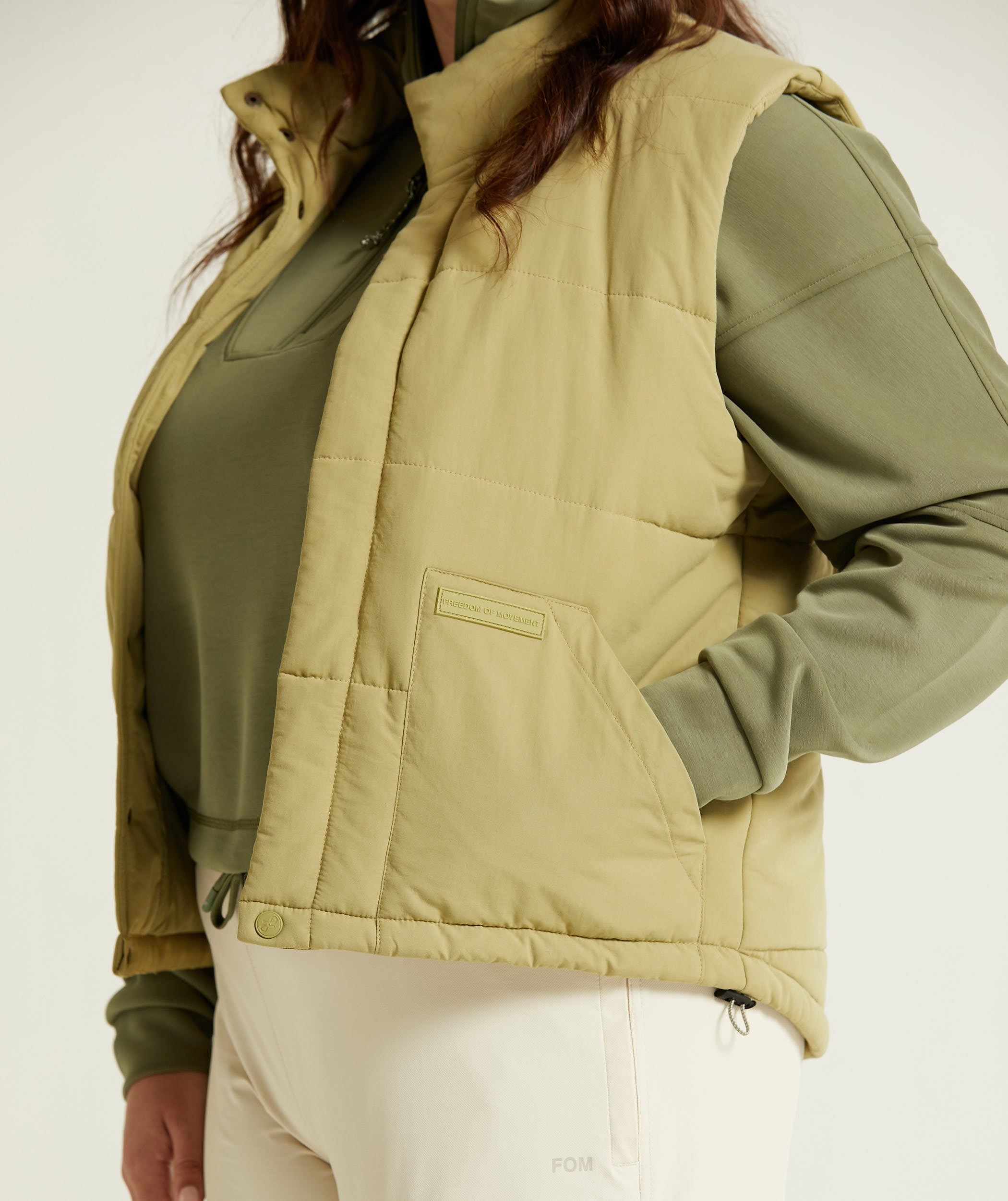 Ladies Quilted Gilet - Sage