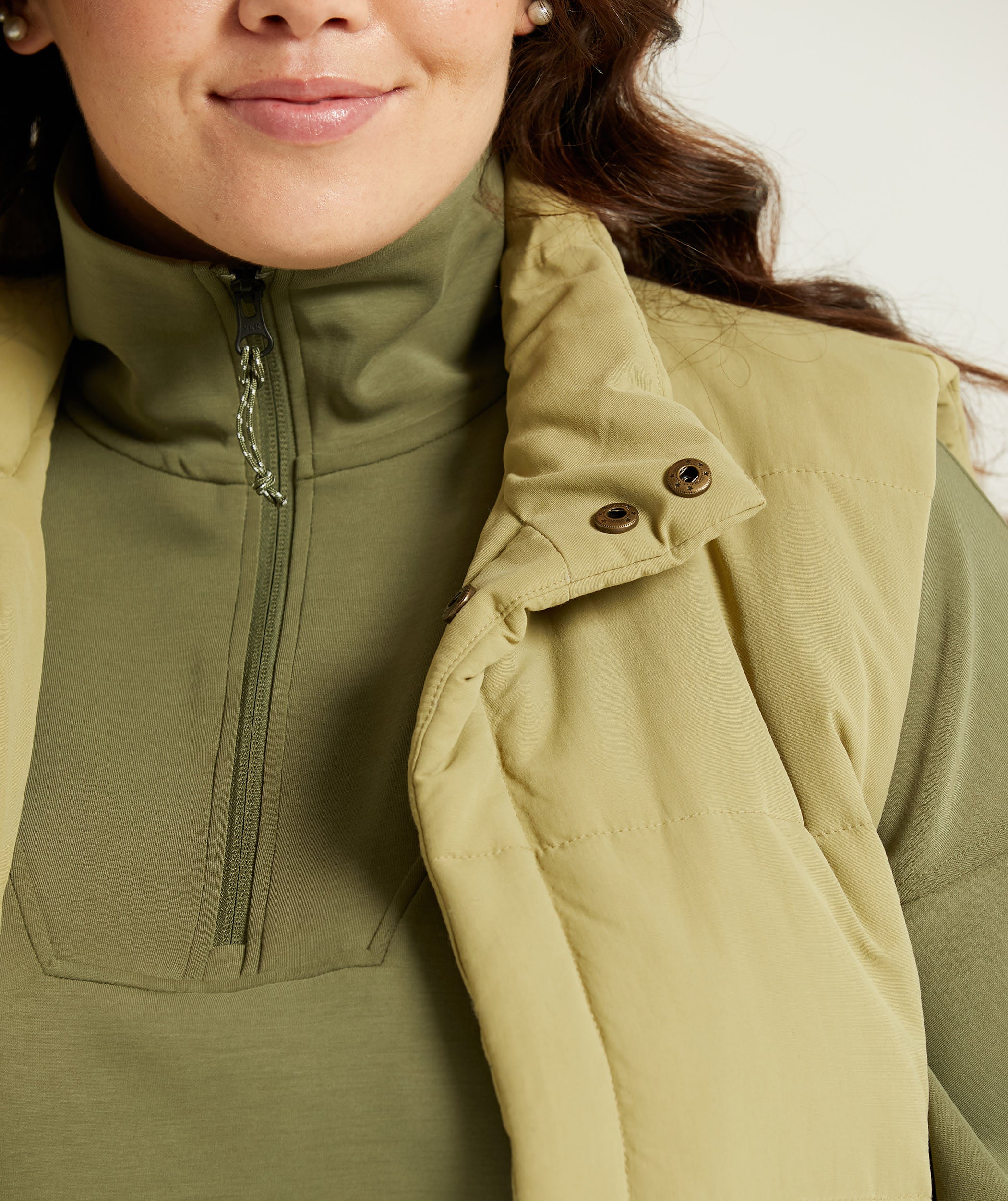 Ladies Quilted Gilet - Sage