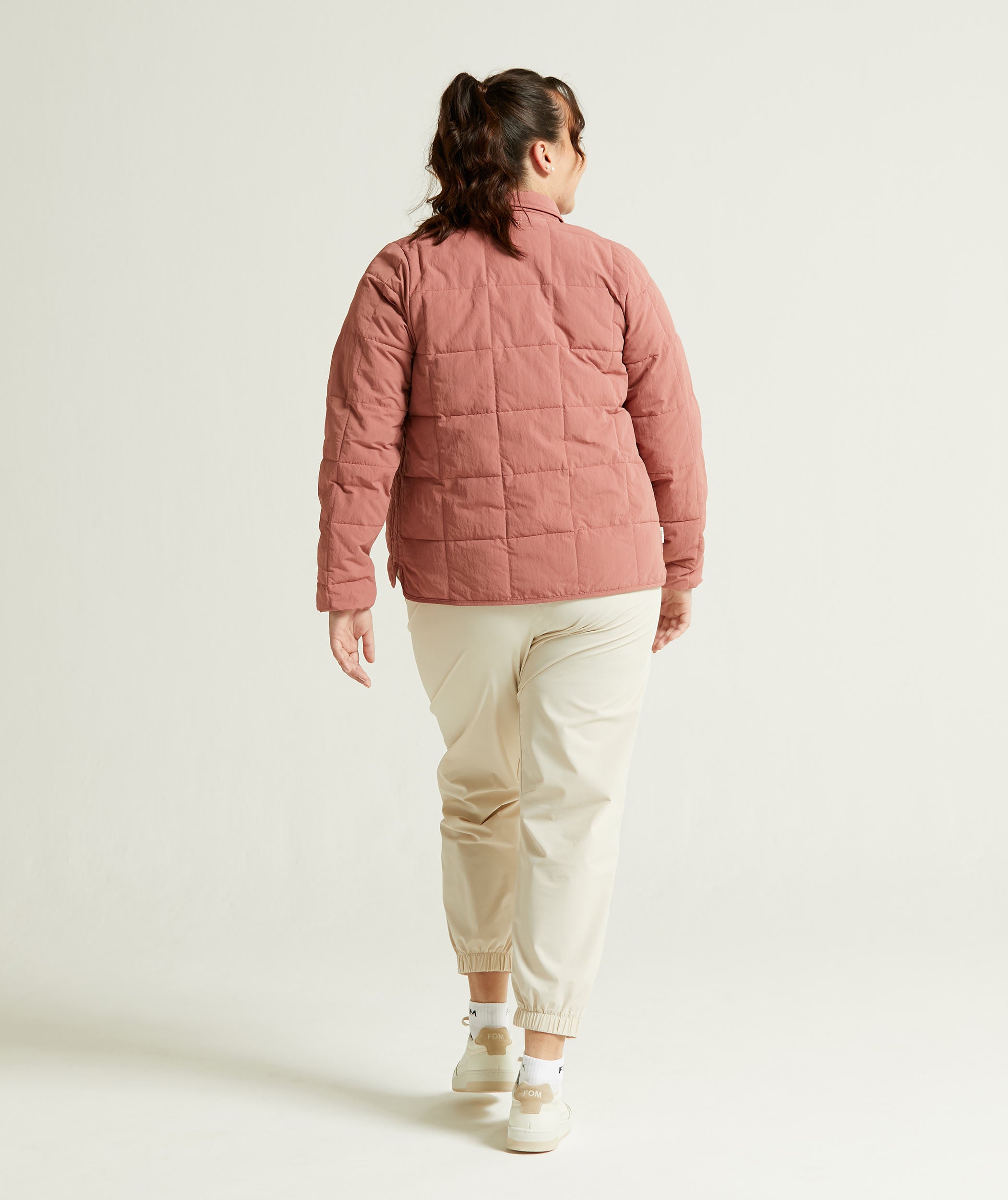 Ladies Quilted Puffer Jacket - Rose