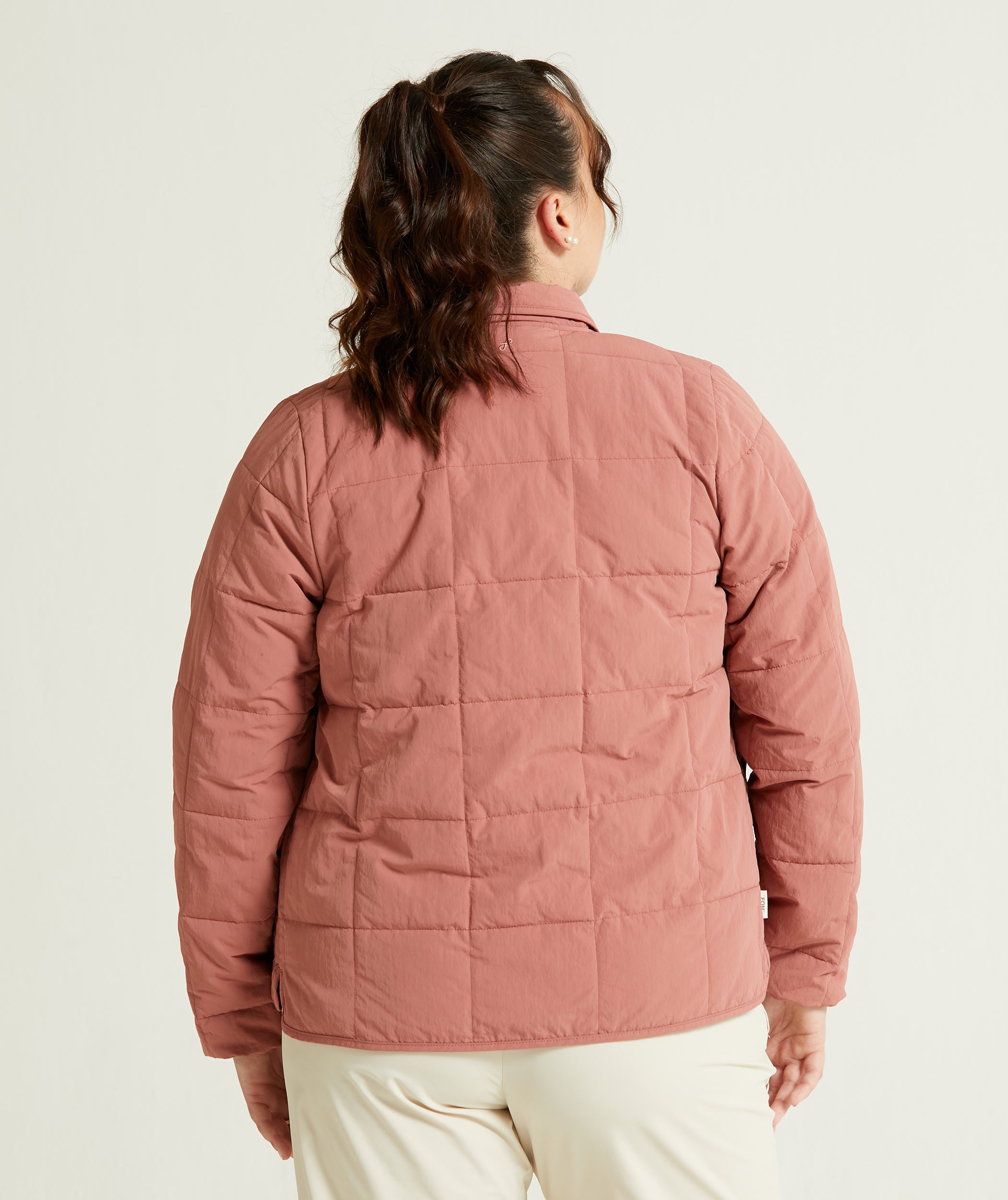 Ladies Quilted Puffer Jacket - Rose