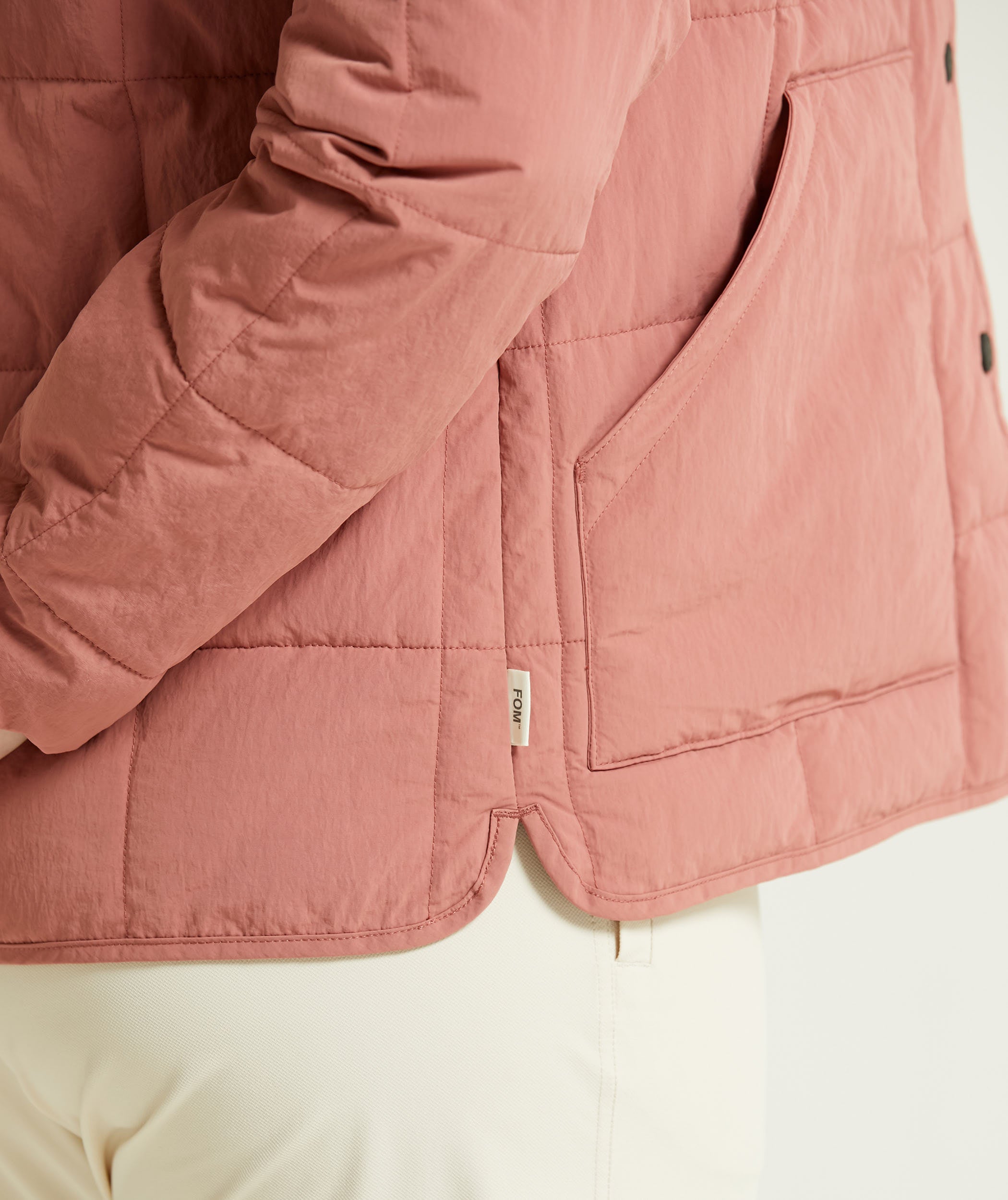 Ladies Quilted Puffer Jacket - Rose