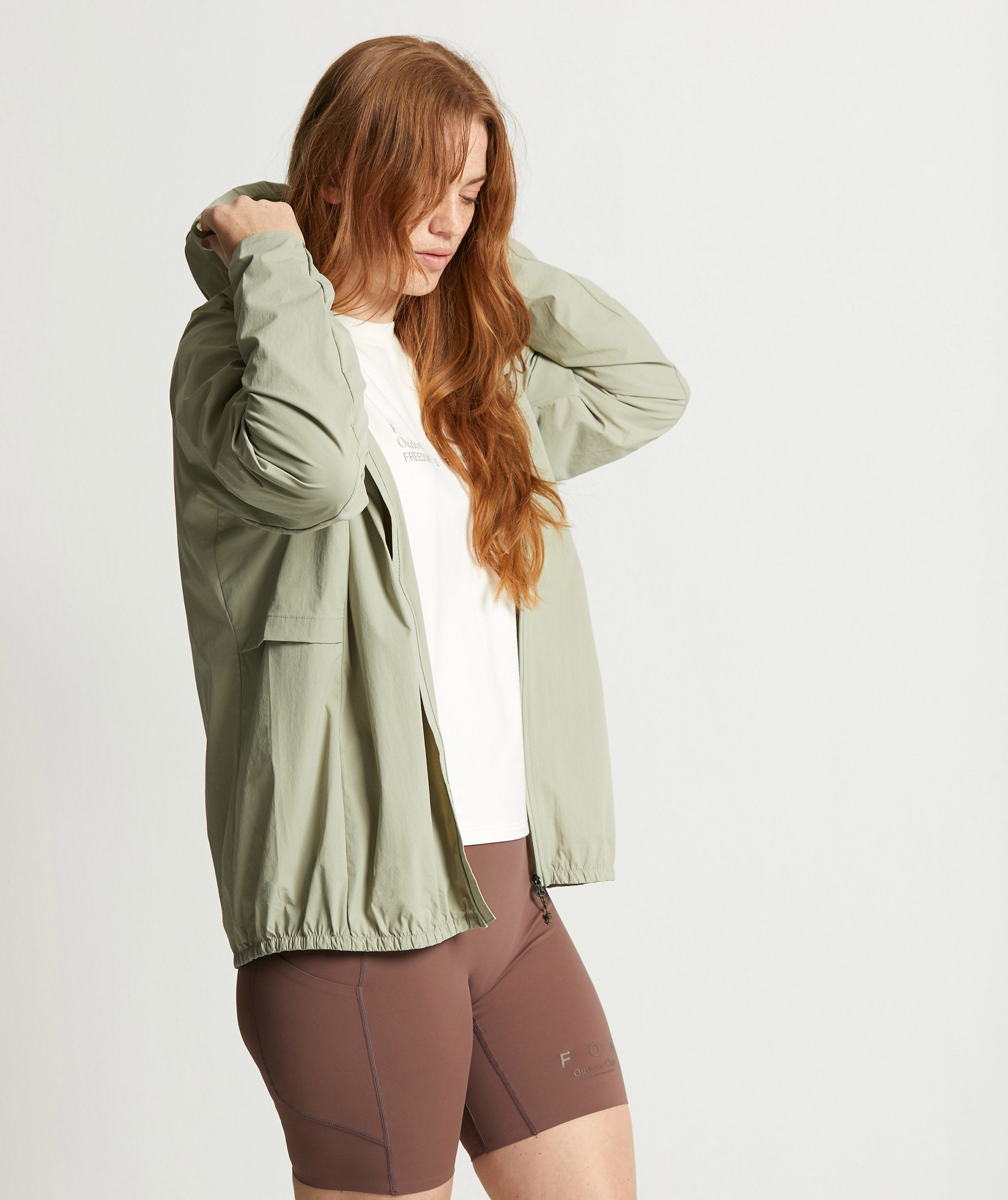 Ladies Outdoor Windbreaker - Matcha Green