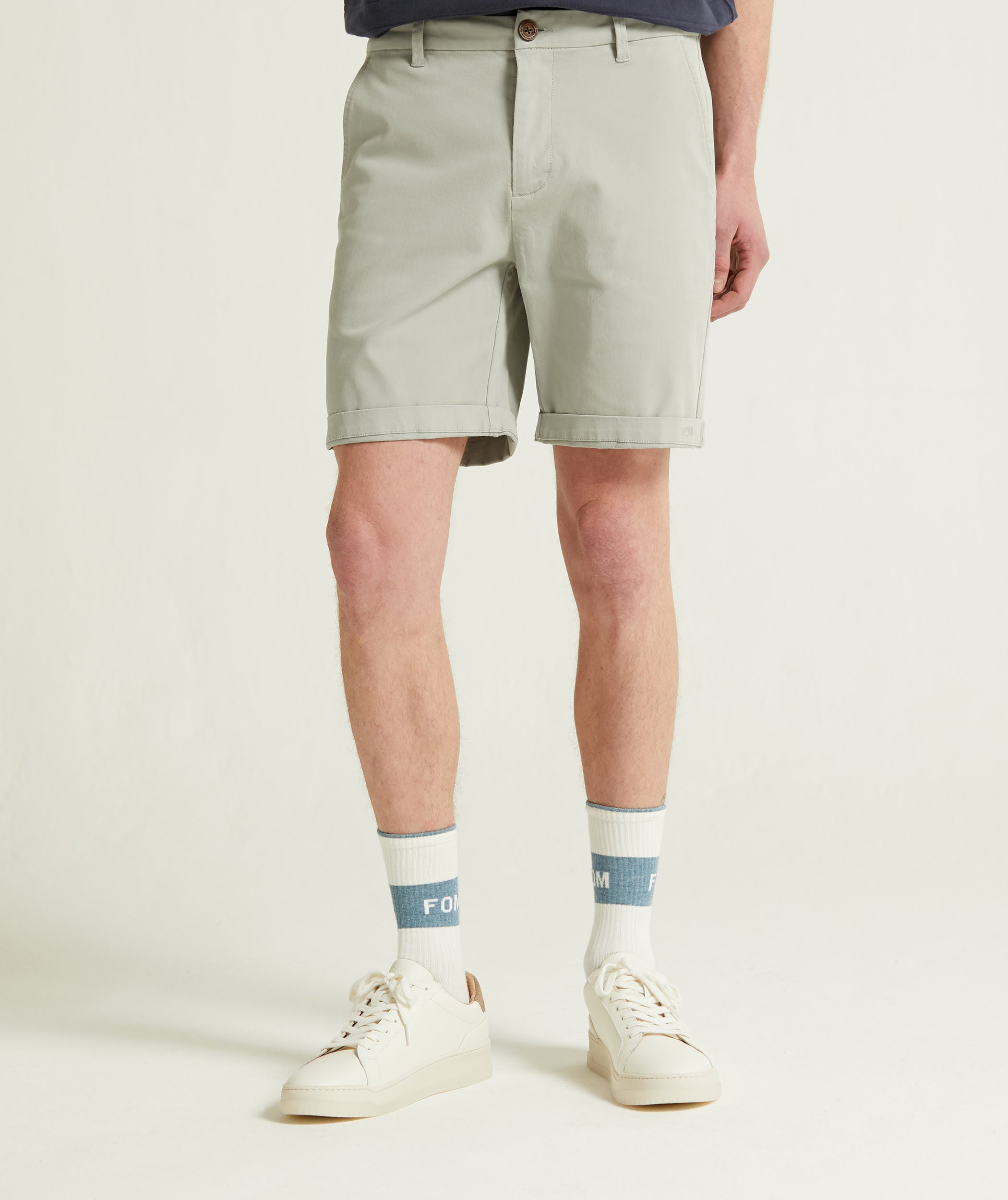 Mens Cotton Chino Shorts - Grey