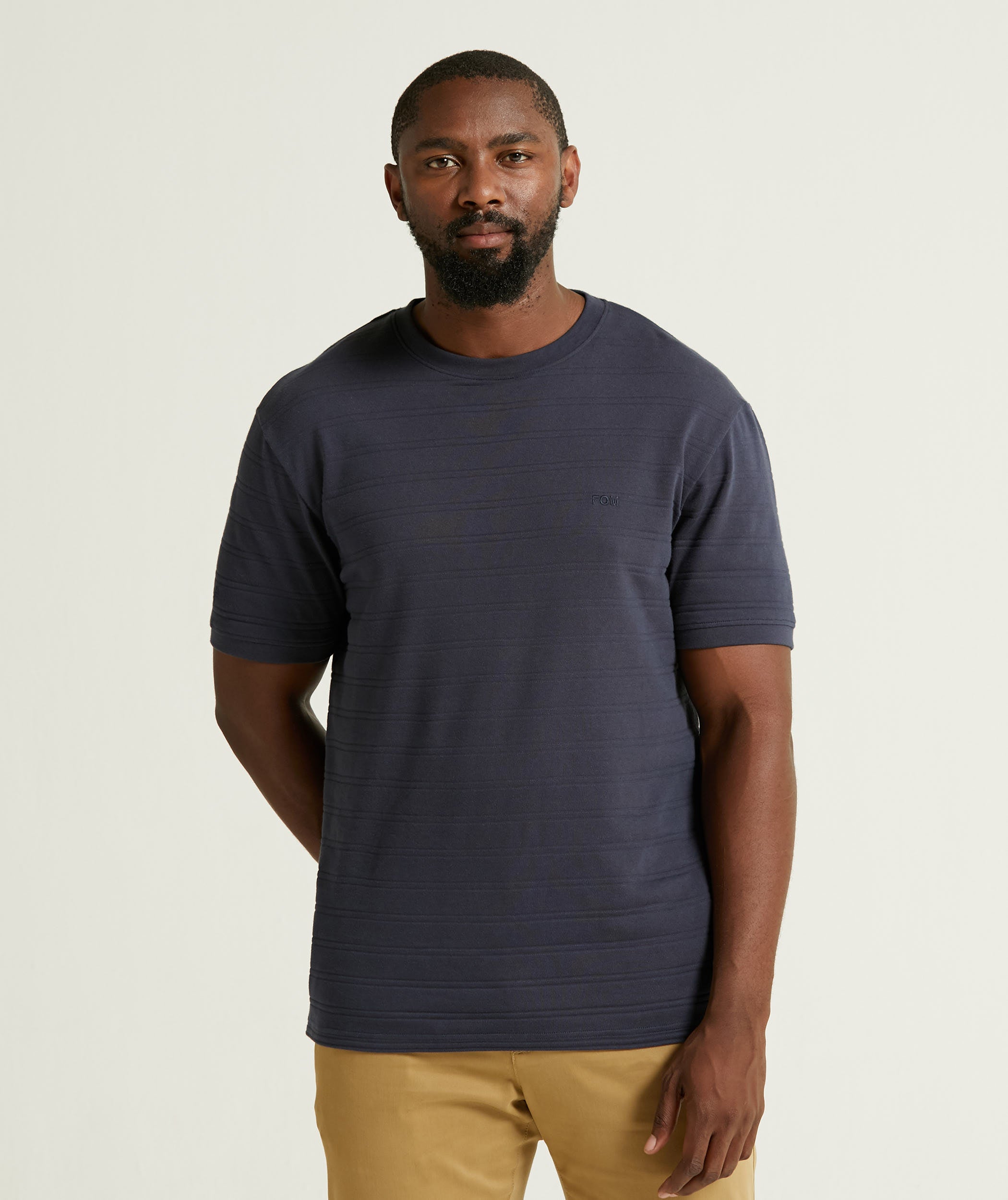 Mens Pique Tee - Dark Ink